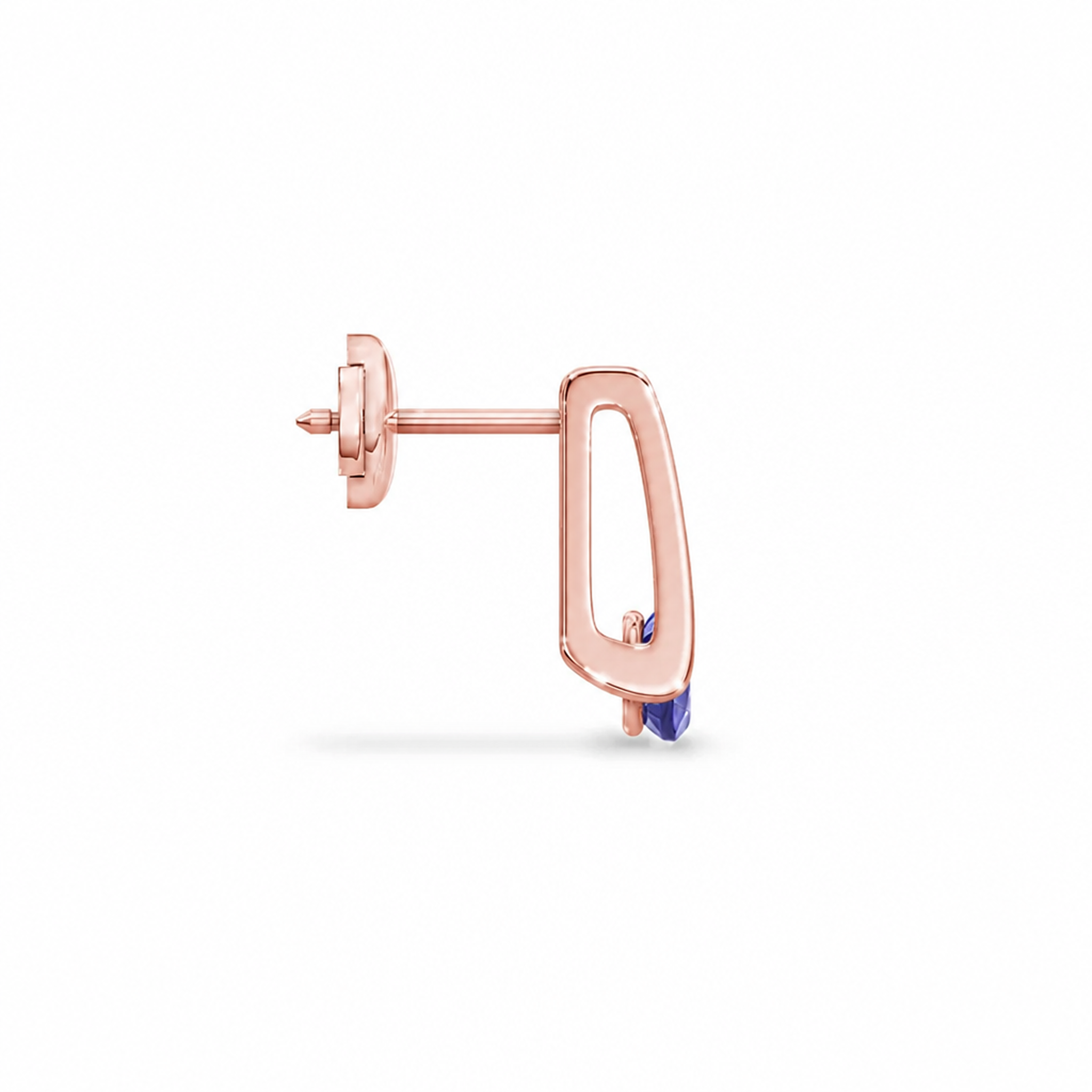 Shimansky Iconic Millennium 0.7 TCW Tanzanite Earrings in Rose Gold Side Vide #Metal_Rose Gold