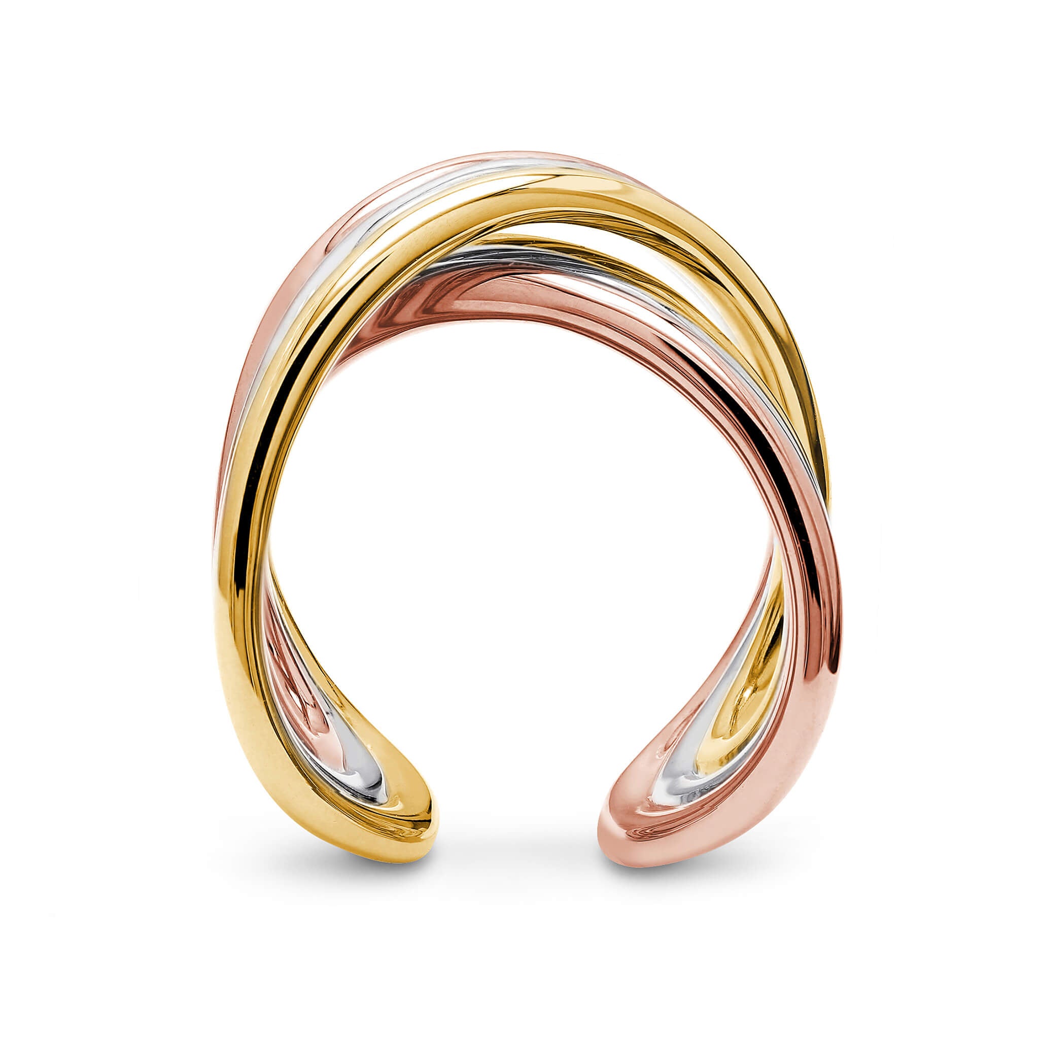 Infinity Fluet Tri Colour Ring Side View