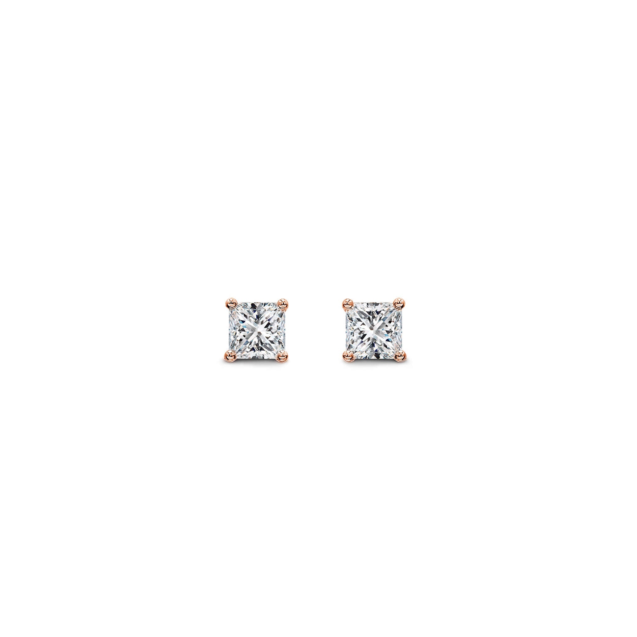 Shimansky My Girl Diamond Earrings Front View #Metal_Rose Gold