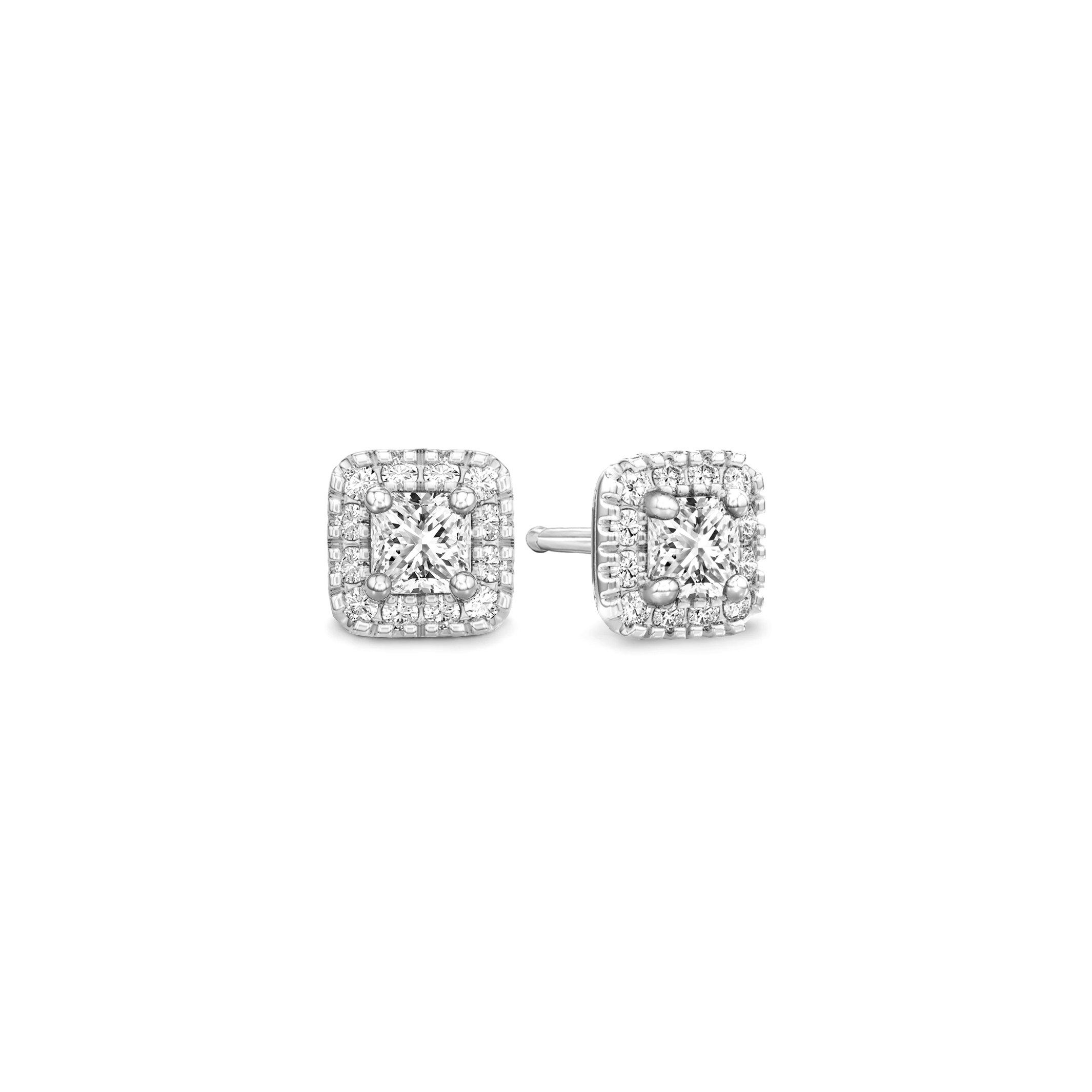 Boucles d'oreilles halo de diamants My Girl