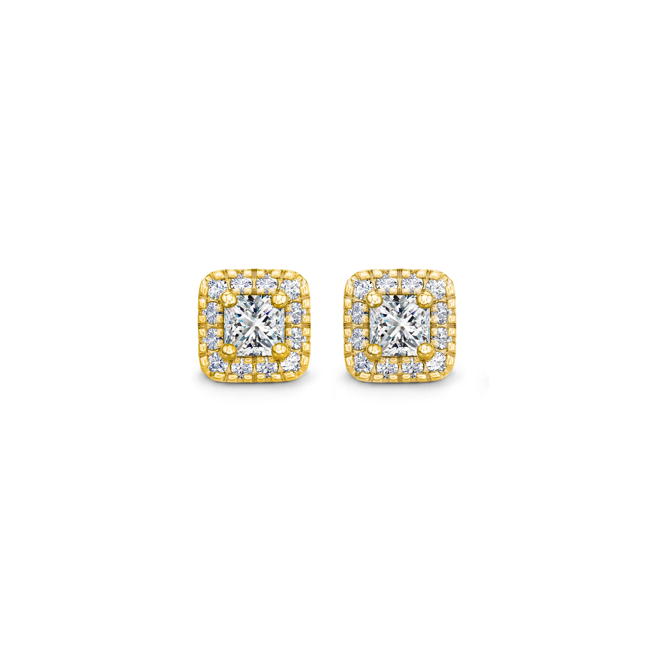 My Girl Diamond Halo Earrings