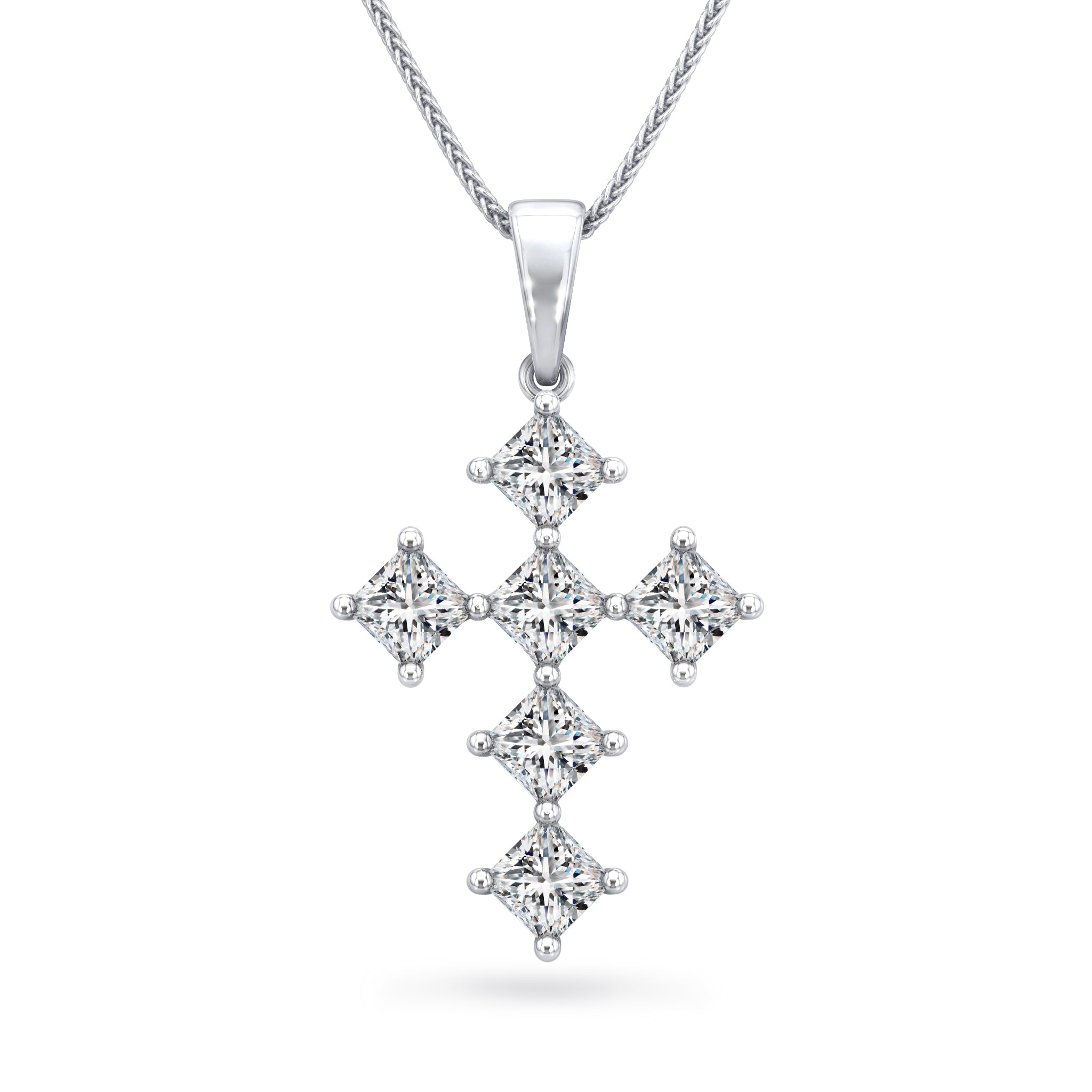 My Girl Diamond Diagonal Cross Pendant