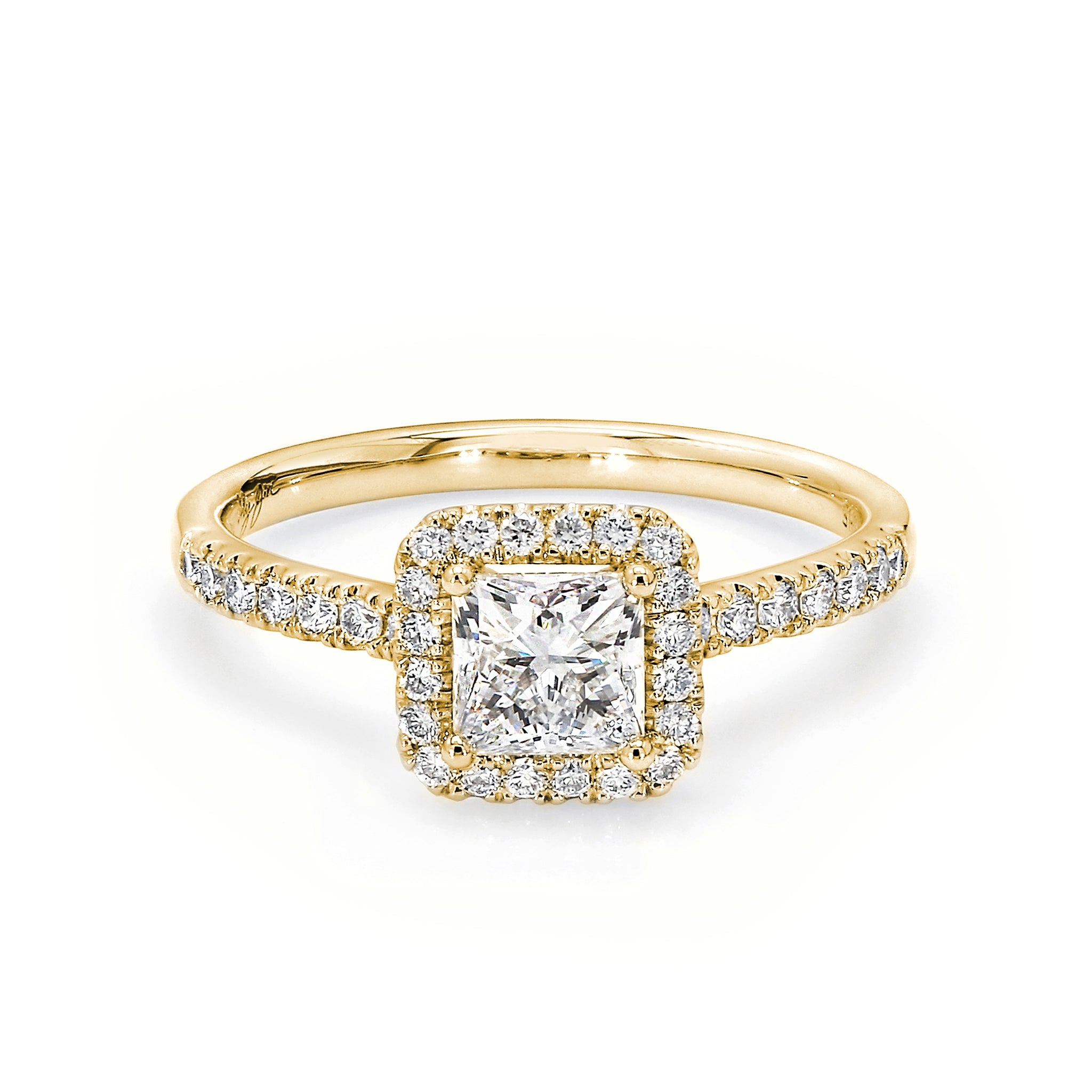  SHIMANSKY.CO.ZA -  My Girl Diamond Halo Ring - 18K Yellow Gold - Front View