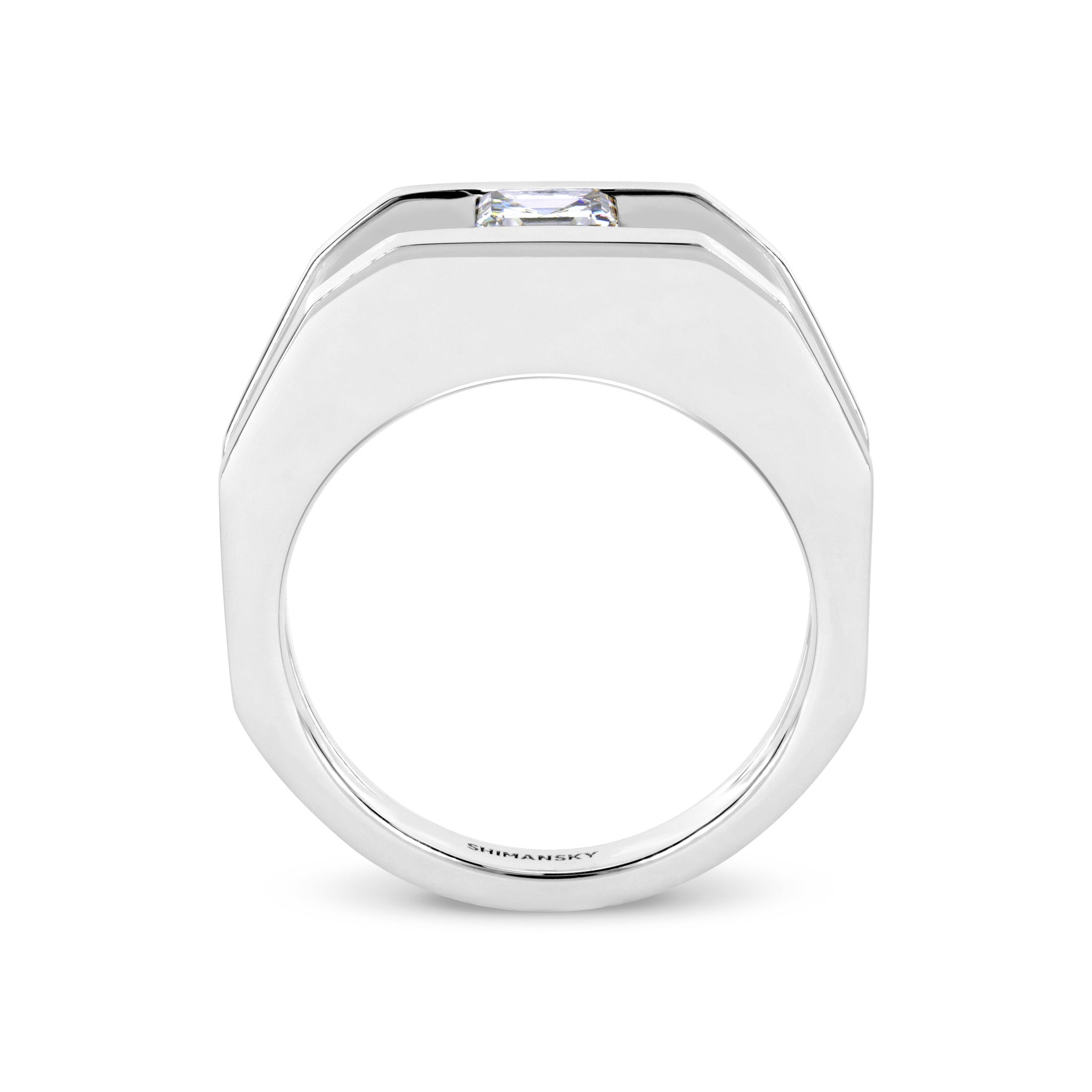 1.00 Carat Millennium Diamond Engagement Ring Side View - Shimansky