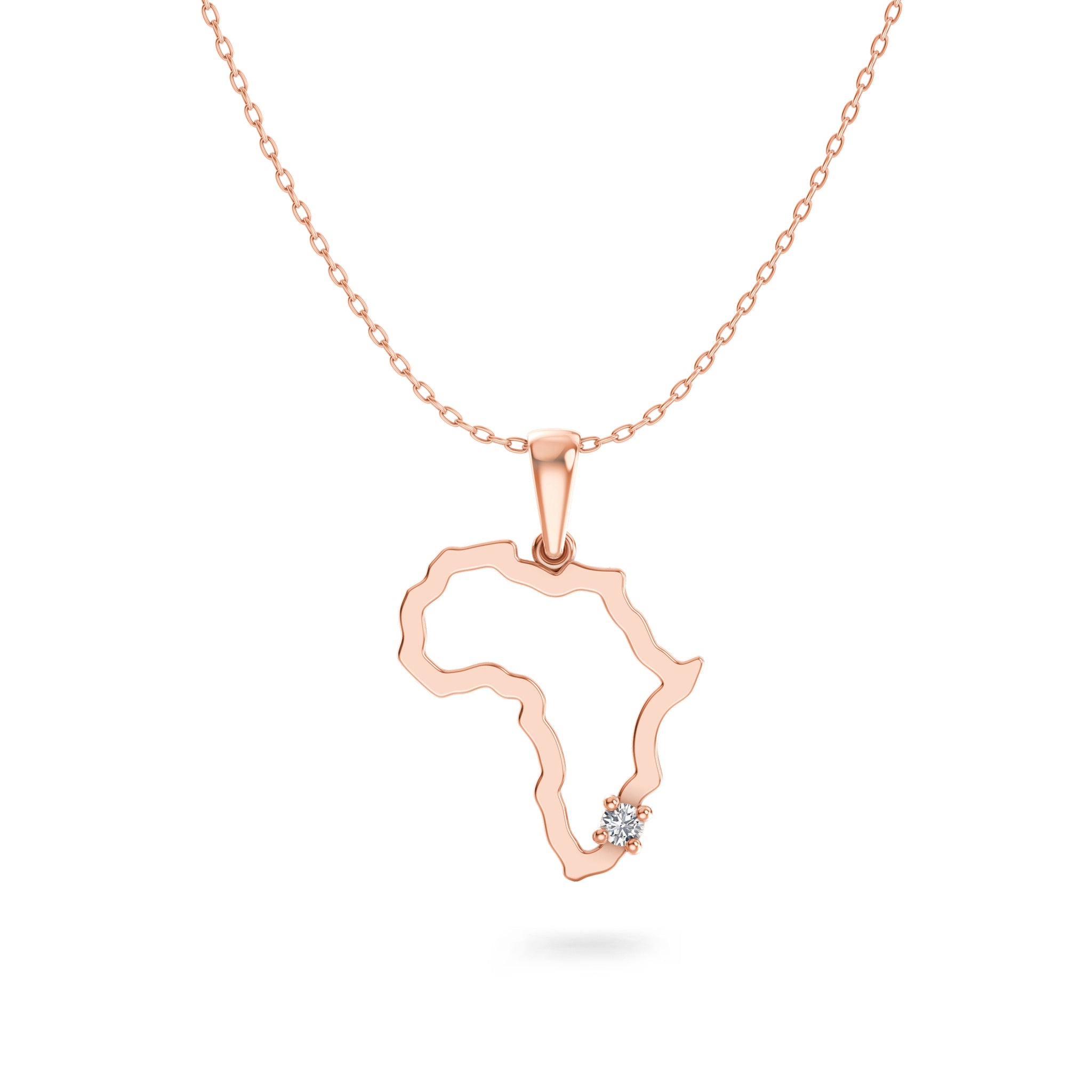 Shimansky 0.3ct My Africa Small Diamond Pendant 14K Rose Gold Front View