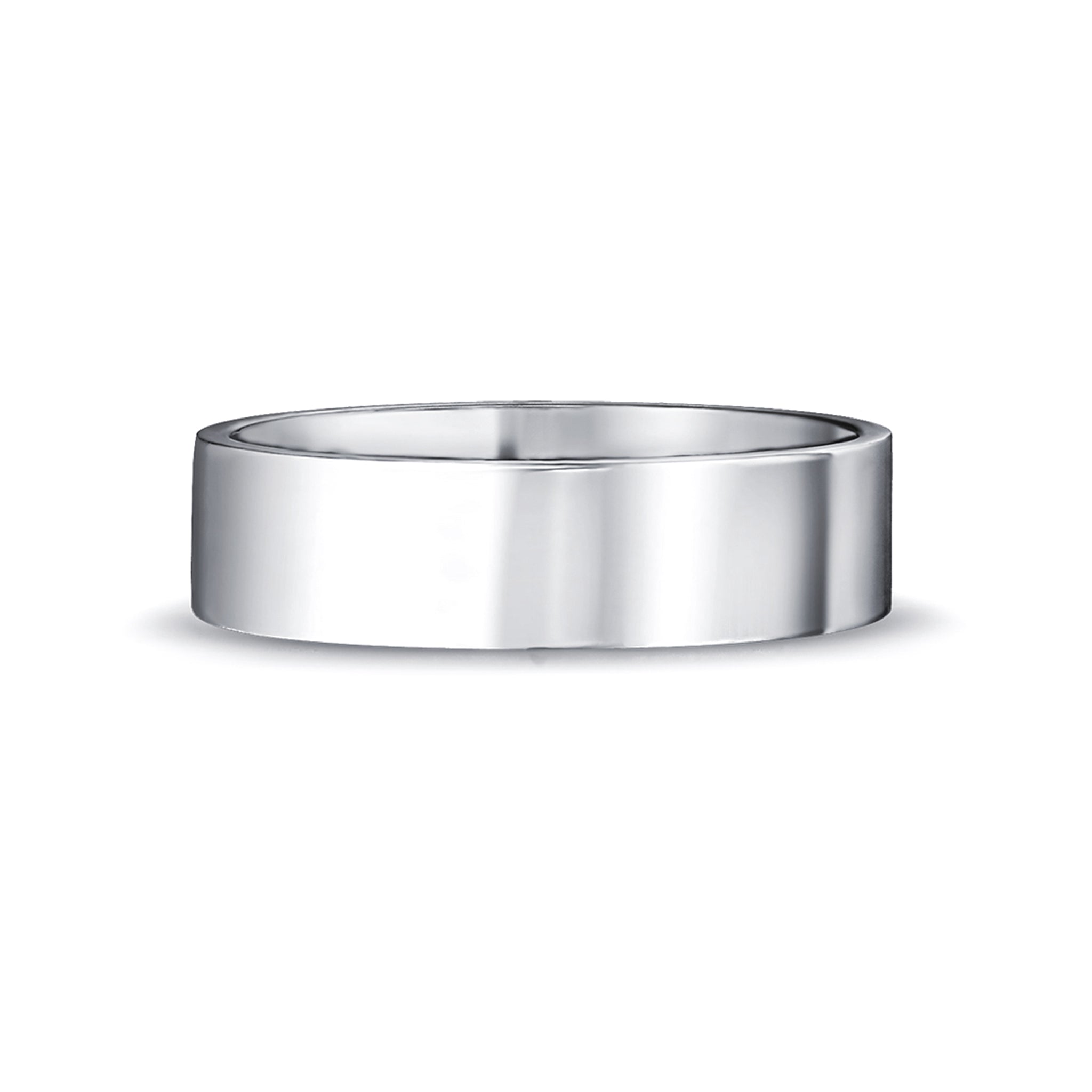 Shimansky - Max-line Flat Wedding Band in Palladium