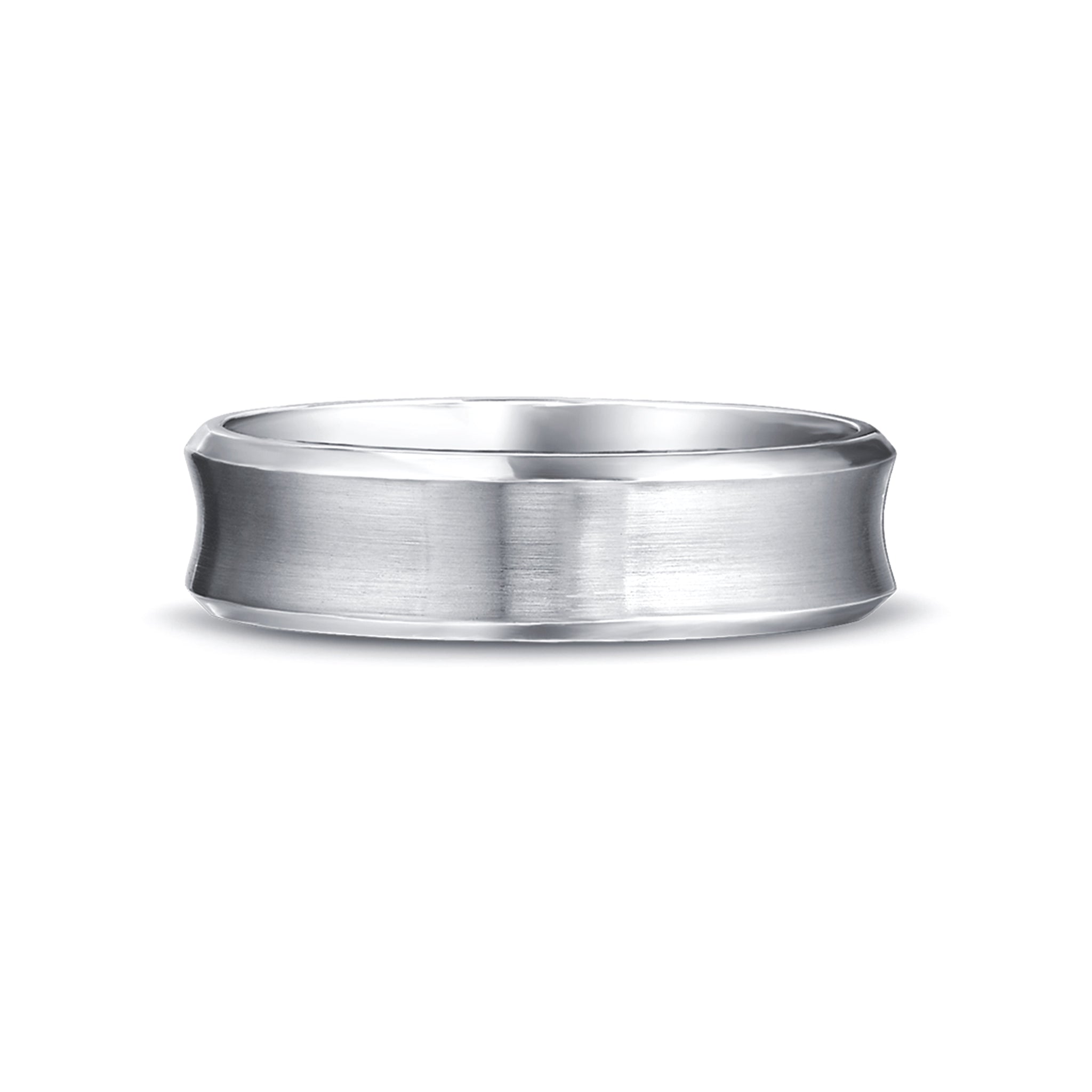 Shimansky - Max-Line Concave Wedding Band in Palladium