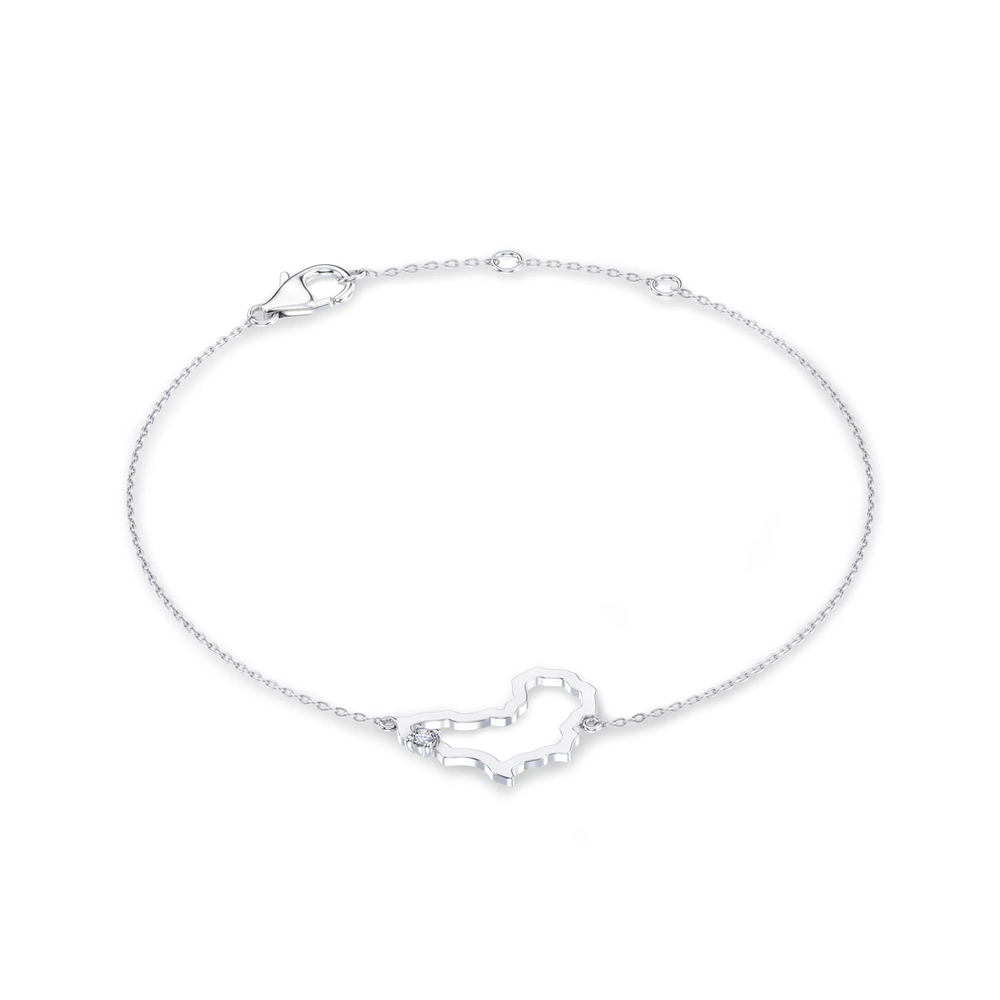 Shimansky My Africa Diamond Bracelet in 14K White Gold Front View