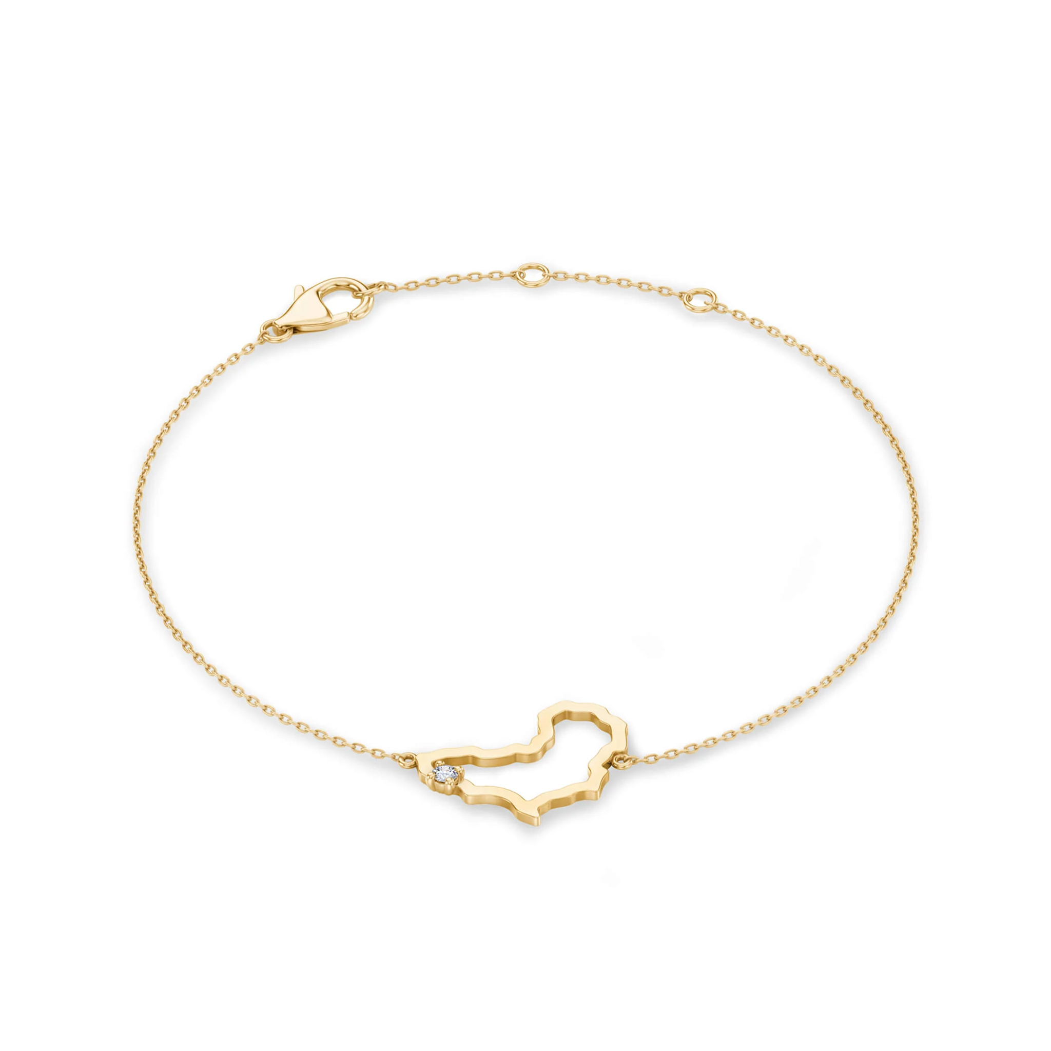 My Africa Diamond Bracelet in 14K Yellow Gold 3D View