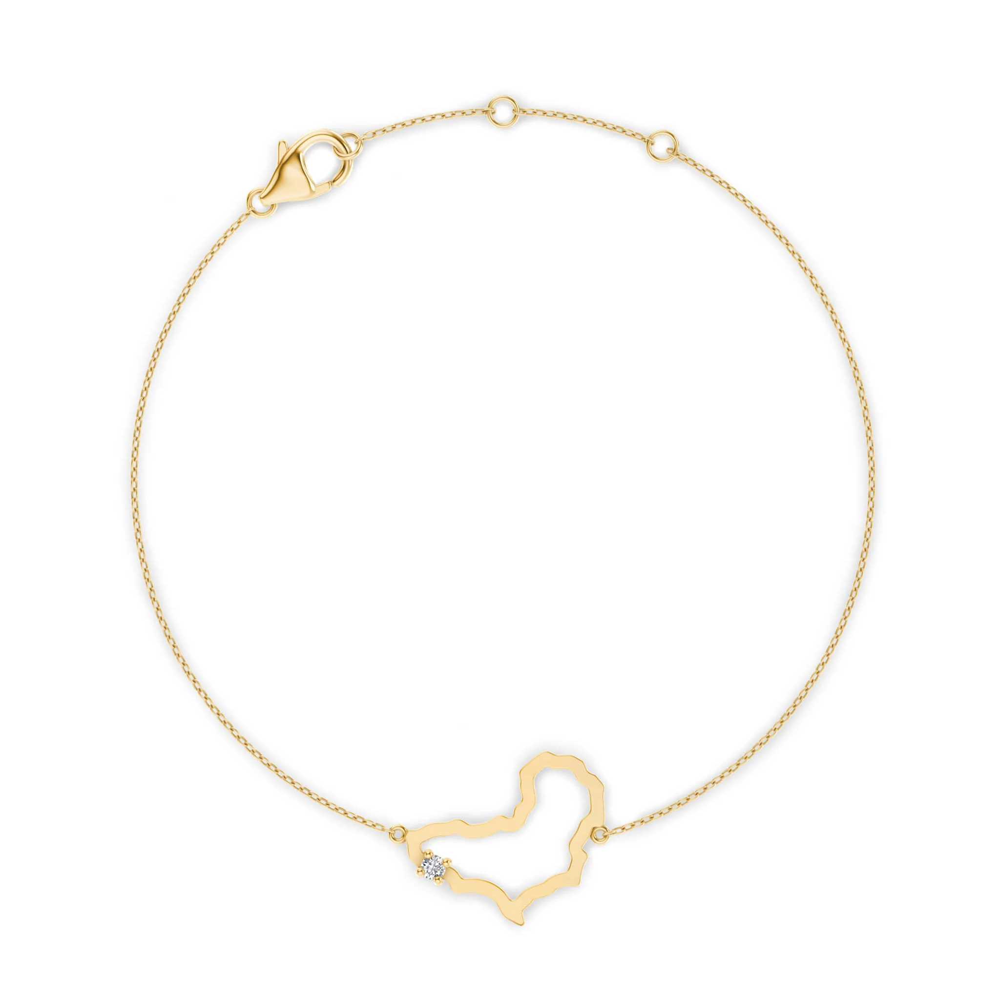 My Africa Diamond Bracelet in 14K Yellow Gold Front View