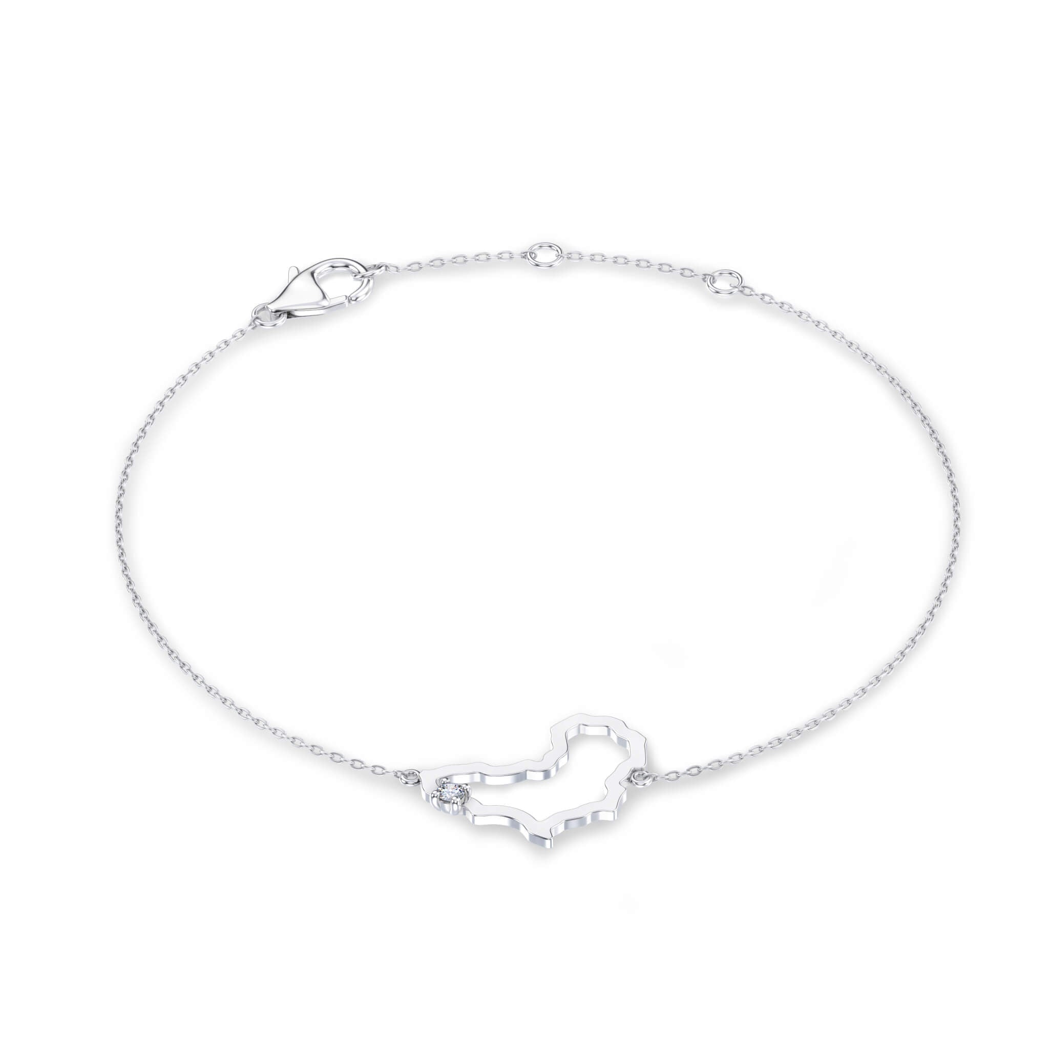 Shimansky My Africa Diamond Bracelet in 14K White Gold Front View