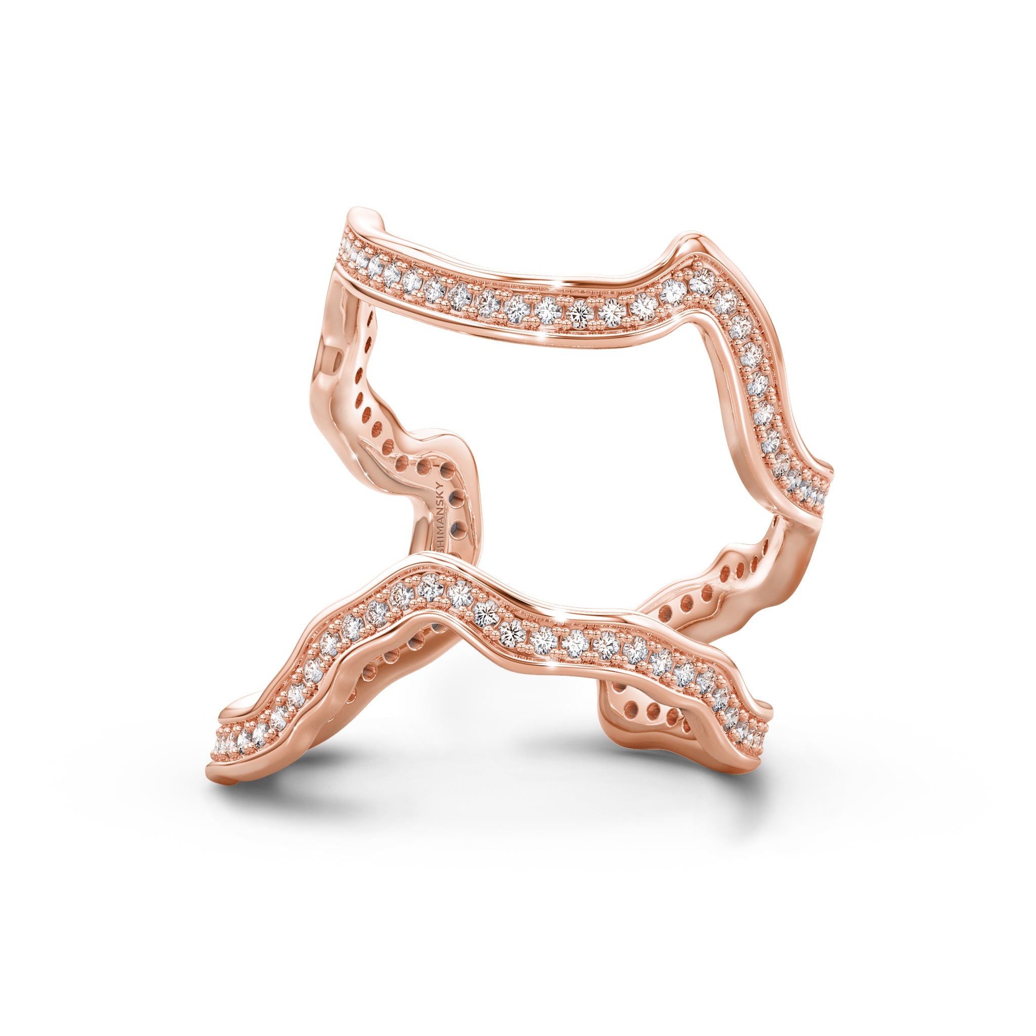 My Africa Diamond Pave Wrap Ring | 14K Rose Gold Shimansky