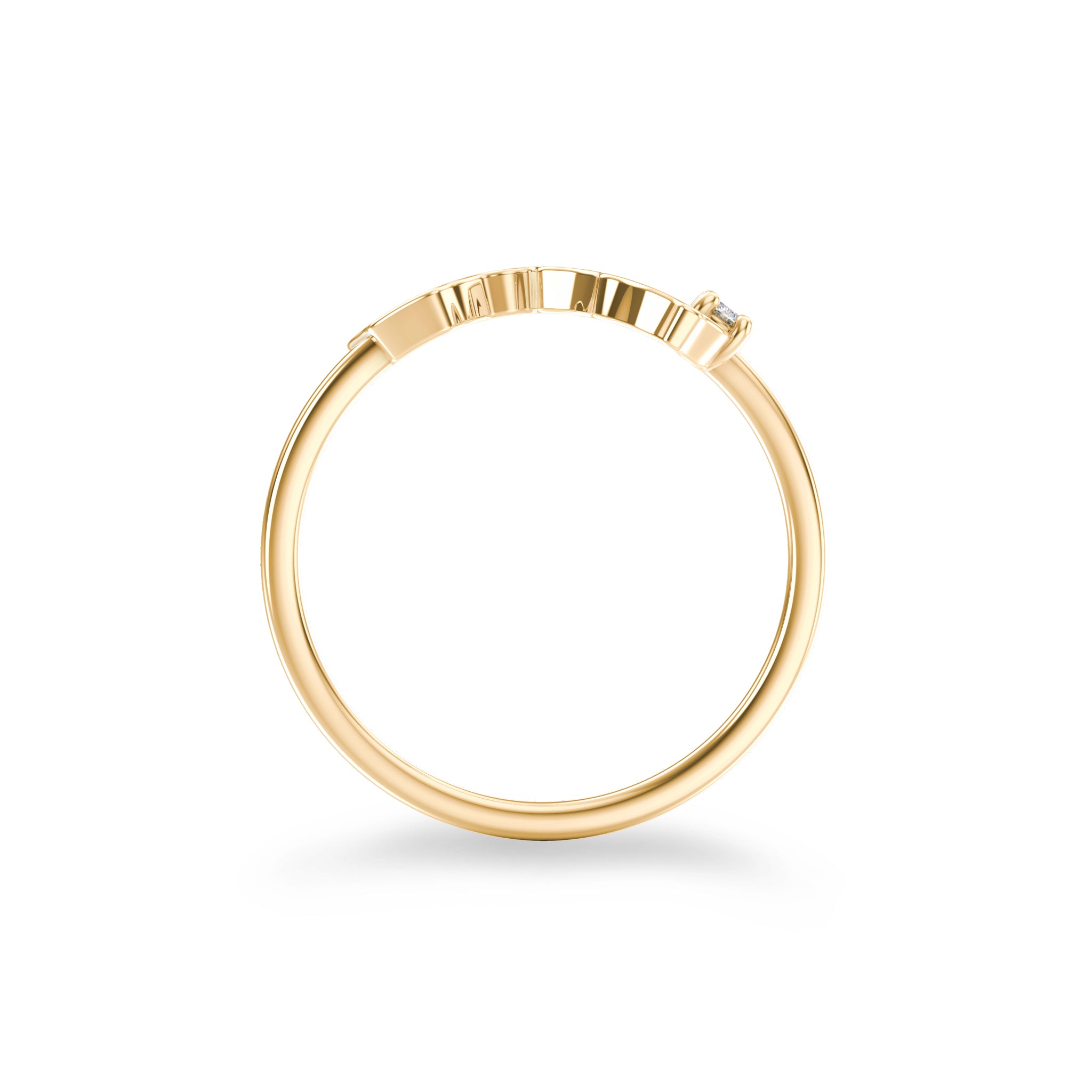 My Africa Medium Diamond Ring in 14K Yellow Gold Profile View