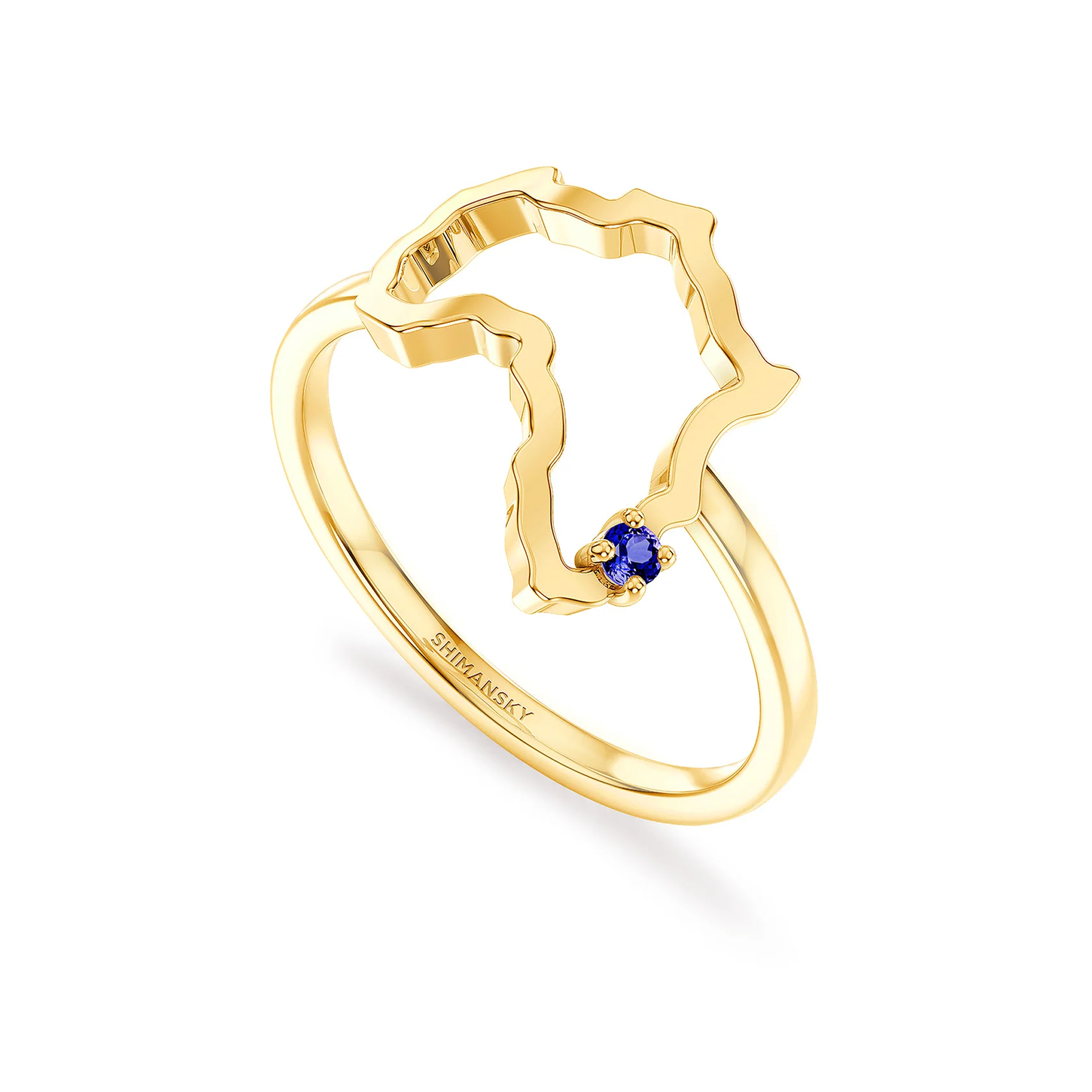 Shimansky My Africa Medium Tanzanite Ring #Metal_Yellow Gold #card-first