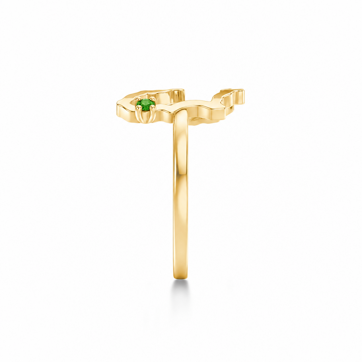 Shimansky 0.07ct My Africa Medium Tsavorite Ring in 14K Yellow Gold Side View