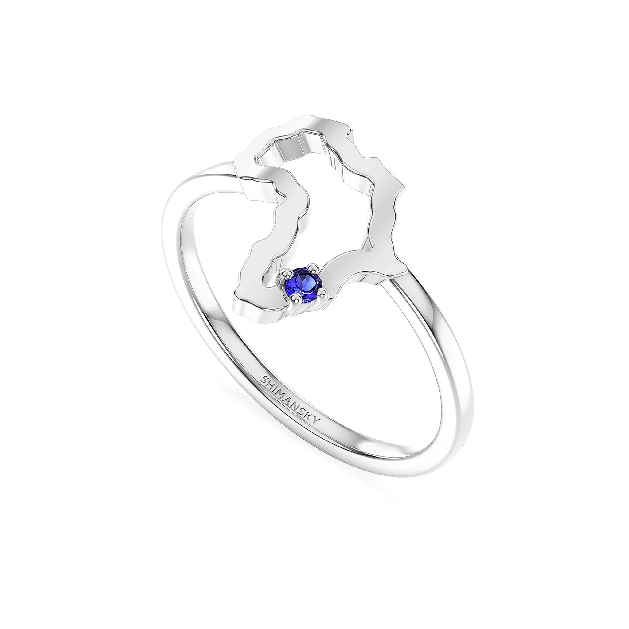Shimansky My Africa Small Tanzanite Ring #Metal_White Gold #card-first