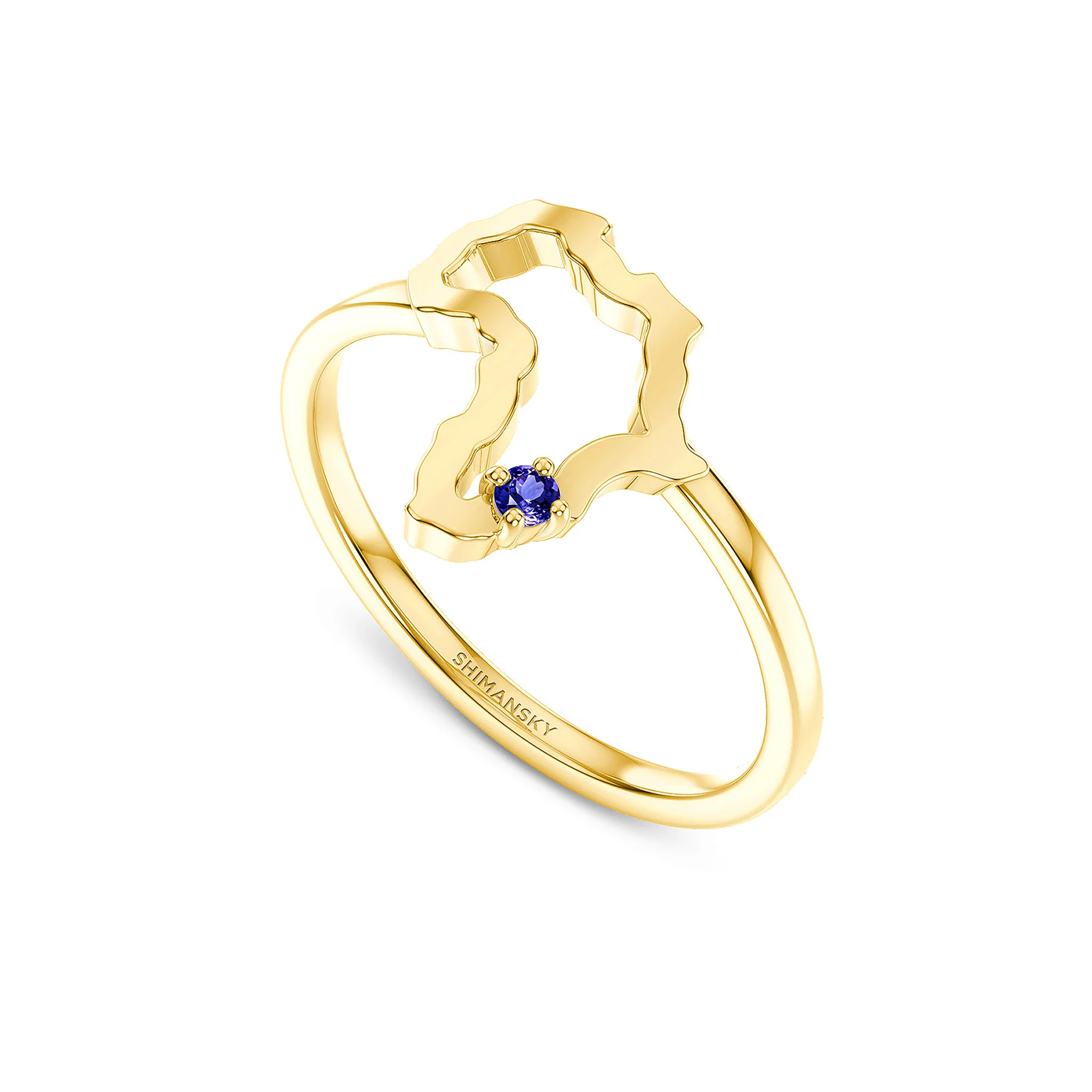 Shimansky My Africa Small Tanzanite Ring #Metal_Yellow Gold #card-first