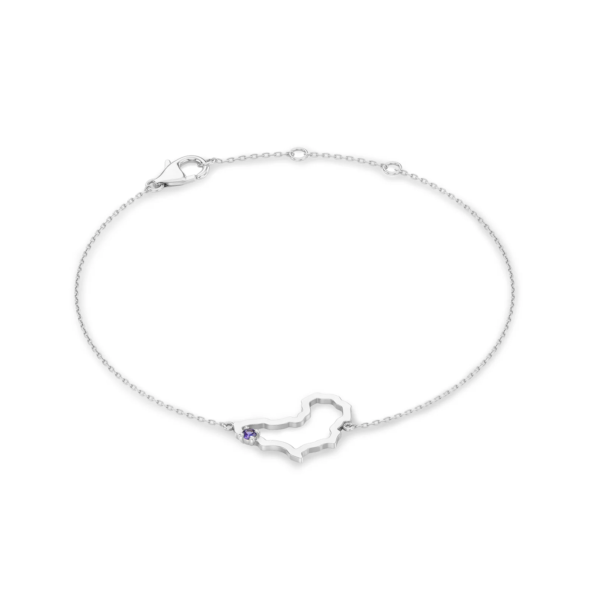 My Africa Tanzanite Bracelet In 14K White Gold Front View #Metal_White Gold