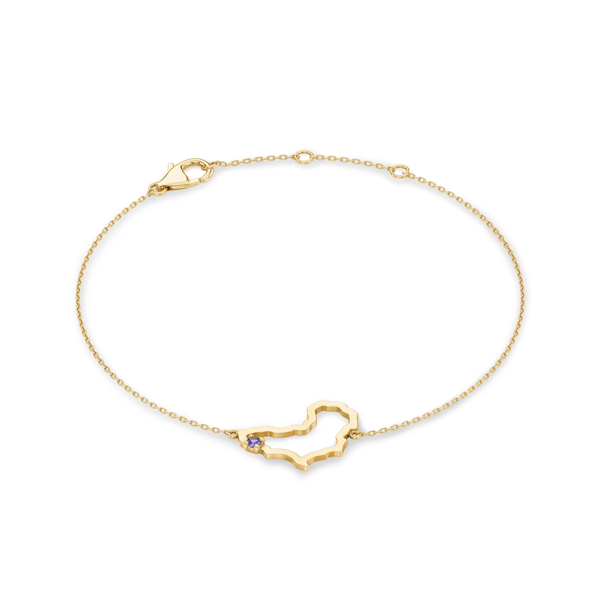 My Africa Tanzanite Bracelet In 14K Yellow Gold Front View #Metal_Yellow Gold