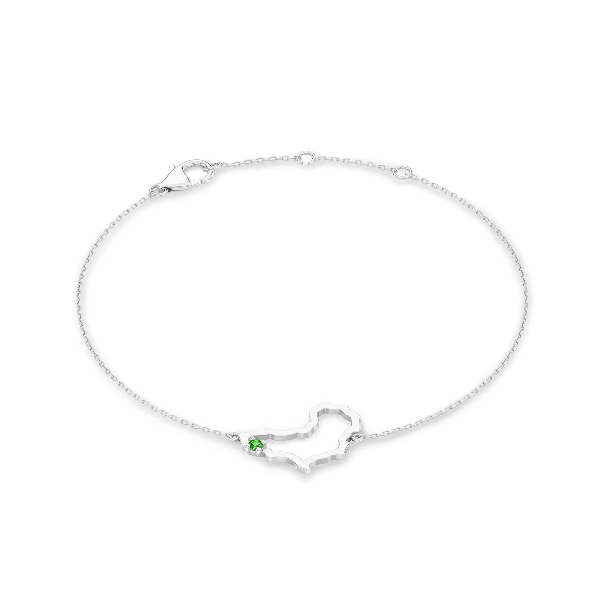 Shimansky 0.08ct My Africa Tsavorite Bracelet in 14K White Gold
3D View