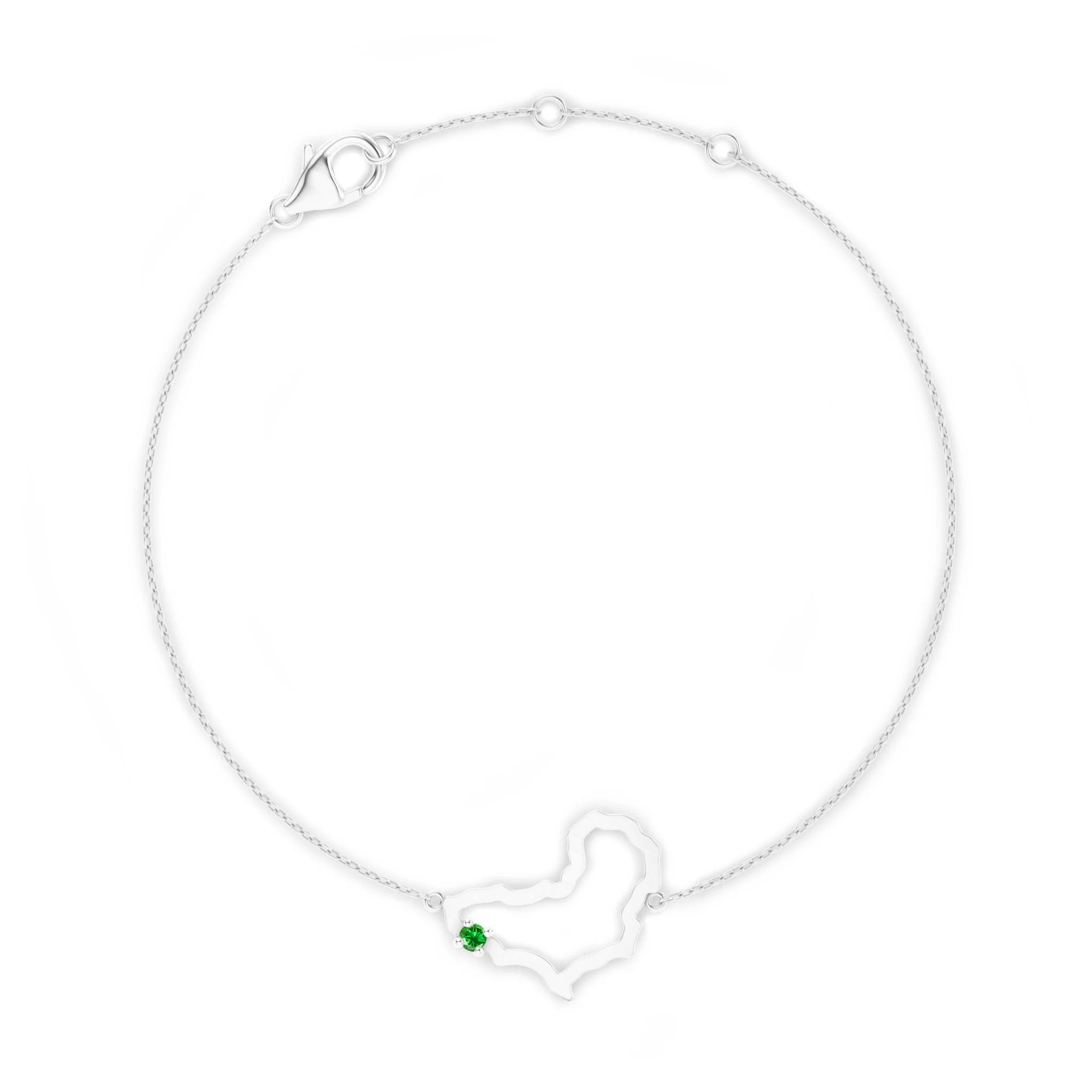 Shimansky 0.08ct My Africa Tsavorite Bracelet in 14K White Gold
Top View