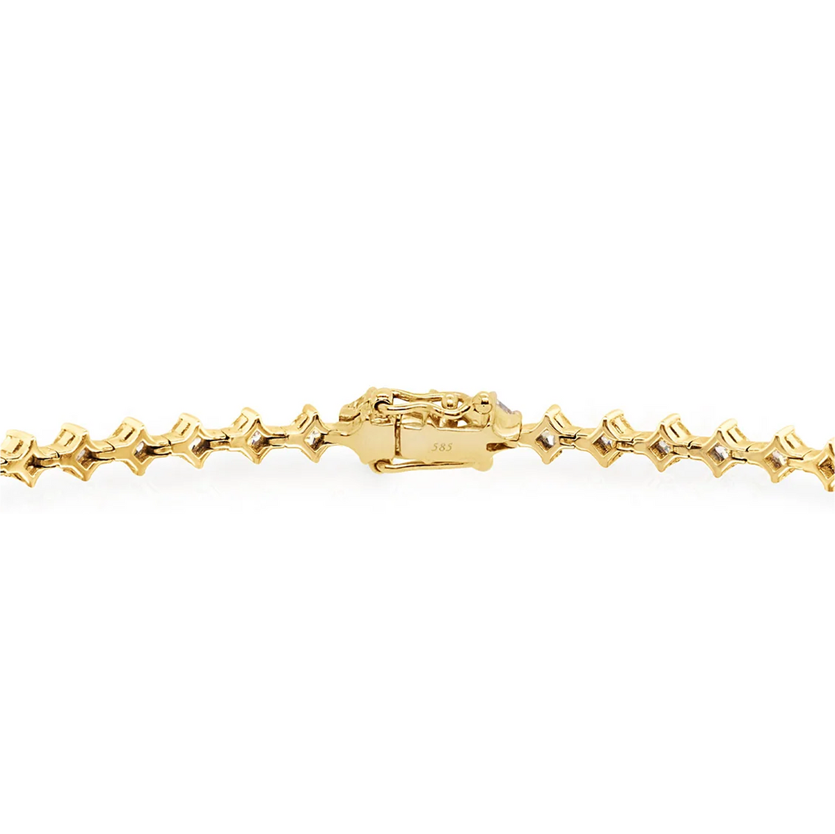 Shimansky 2.8ct My Girl Diamond Diagonal Bracelet in 14K Yellow Gold - Clasp View