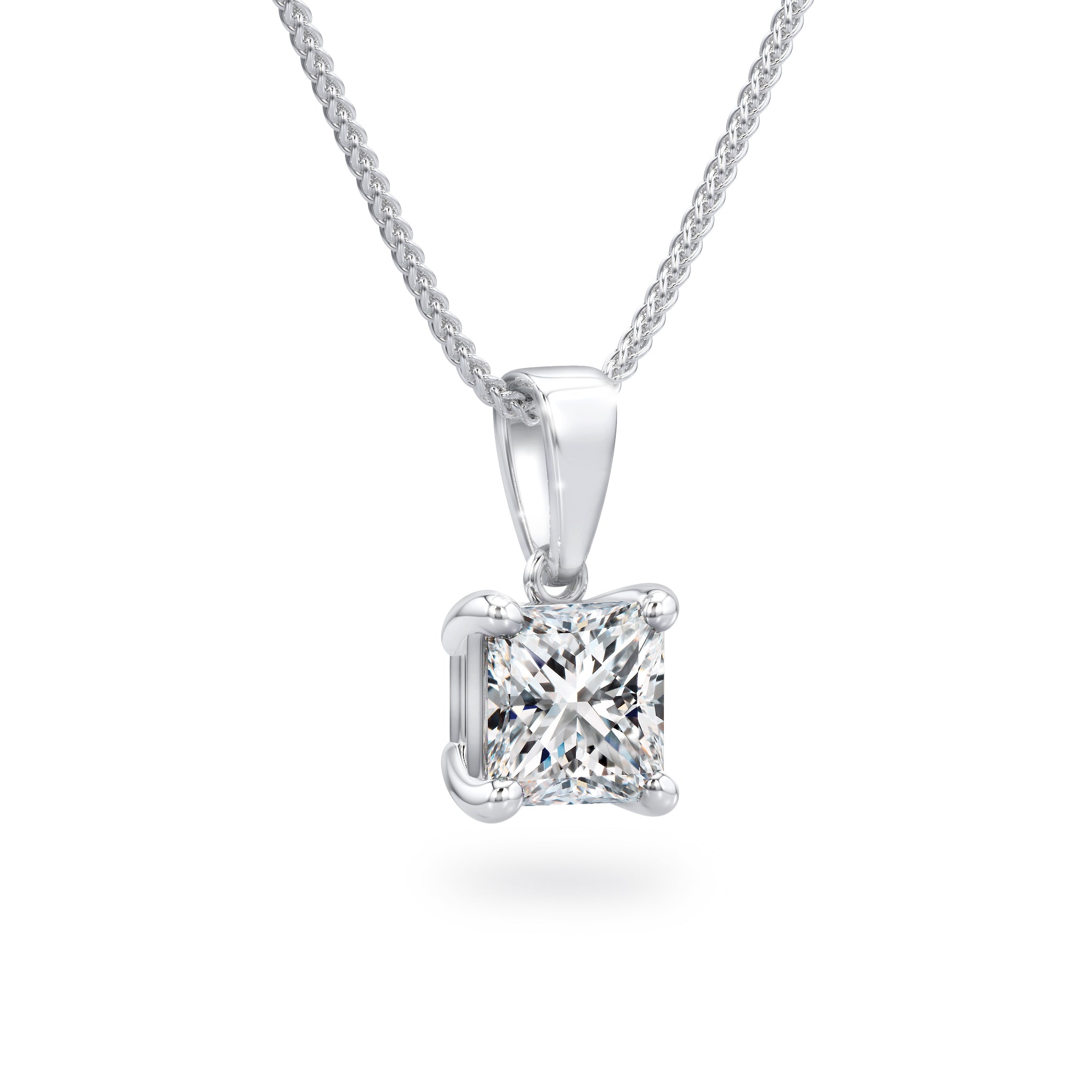 My Girl Diamond Solitaire Pendant 0.27 Carat | 18K White Gold - SHIMANSKY.CO.ZA