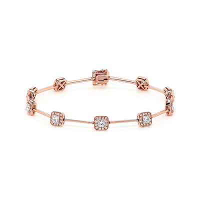 Bracelet de la station de diamant pour fille