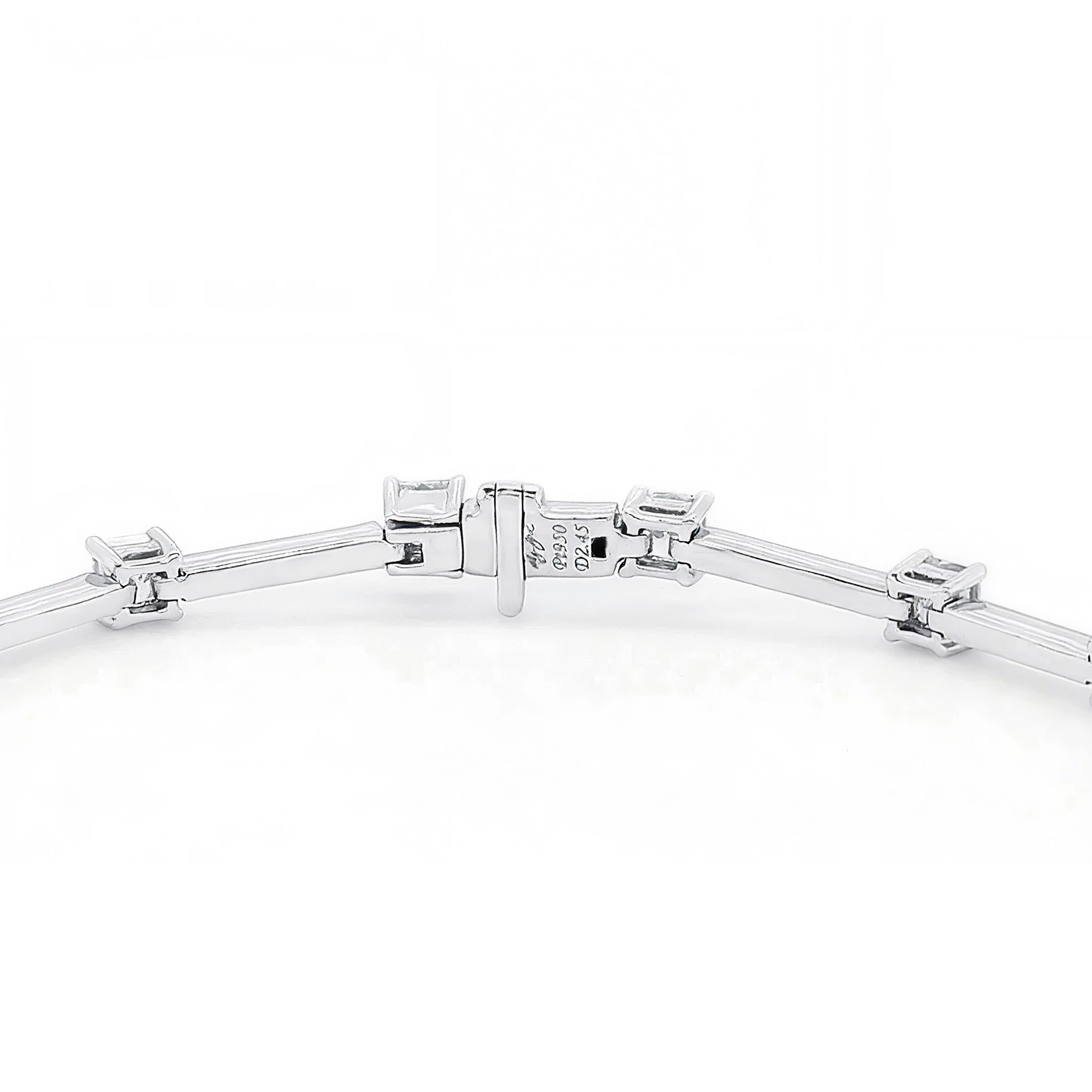 My Girl Station Bracelet 2.50 Carat | Platinum Clasp View