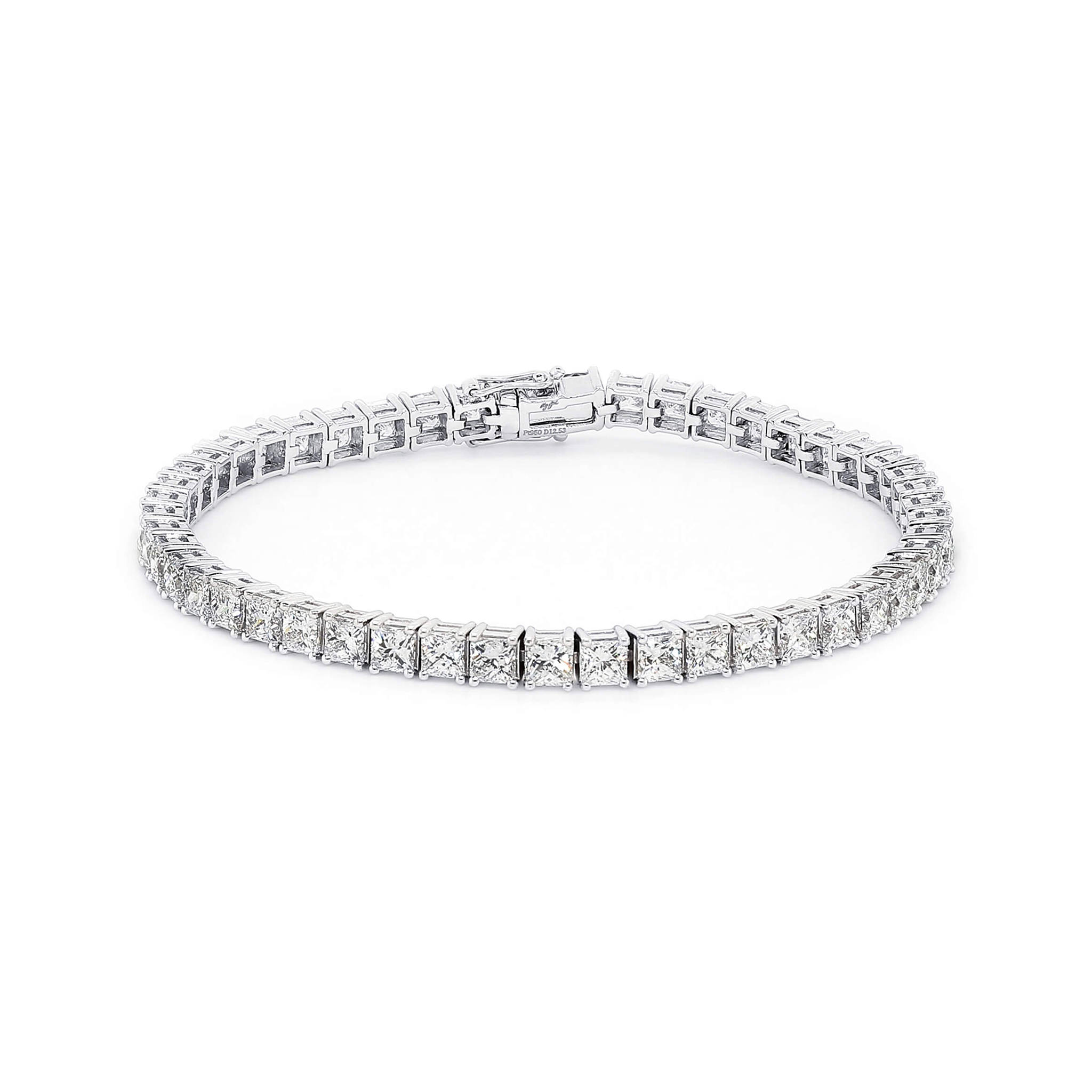 My Girl Diamond Tennis Bracelet 12.50 Carat  Platinum Front View