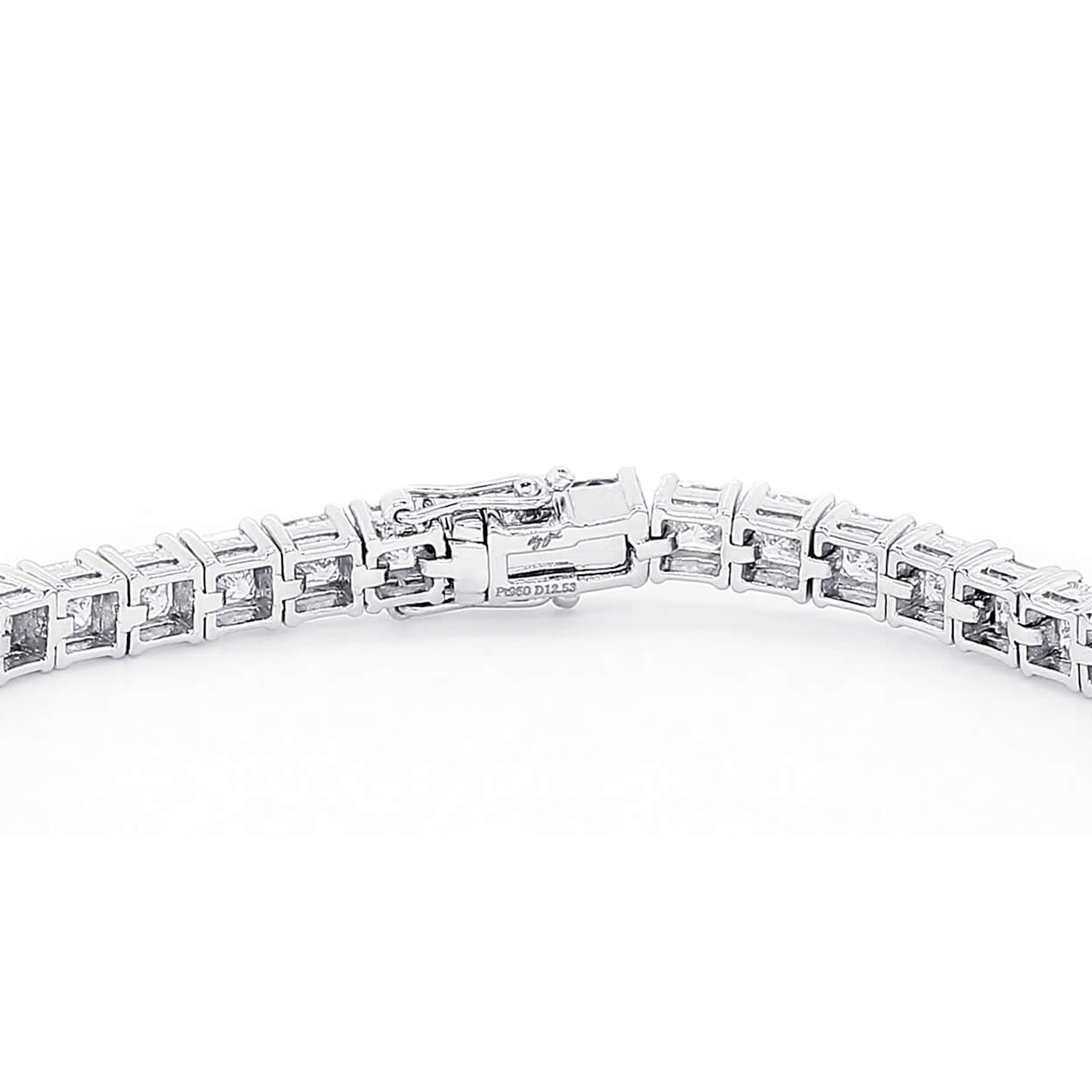 My Girl Diamond Tennis Bracelet 12.50 Carat  Platinum Clasp View