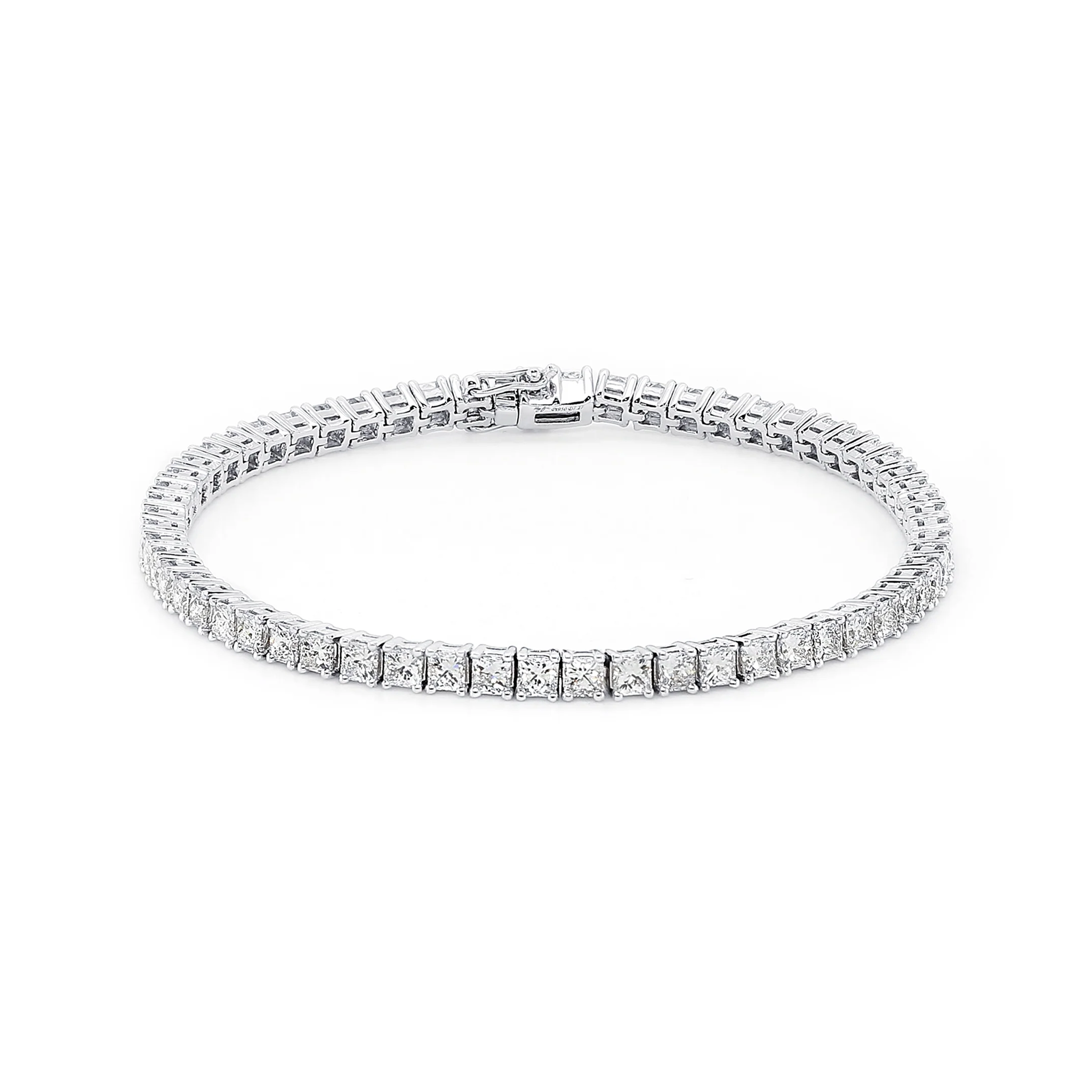 My Girl Diamond Tennis Bracelet 5.20 Carat  Platinum Front View