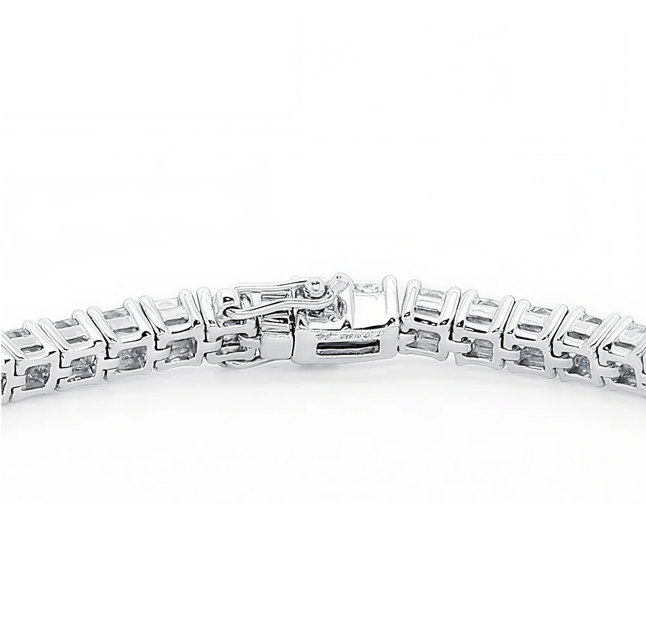 Shimansky 7.2ct My Girl Diamond Tennis Bracelet in Platinum Clasp View