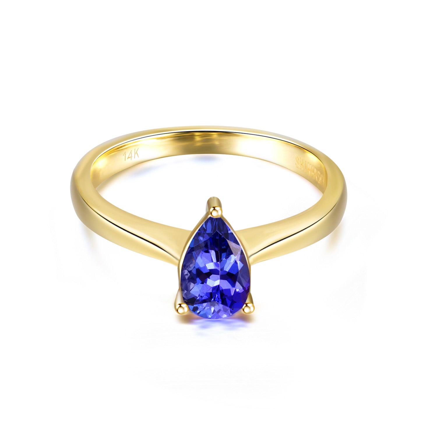 Tanzanite Pear Shape Solitaire ring - Shimansky Jewelry