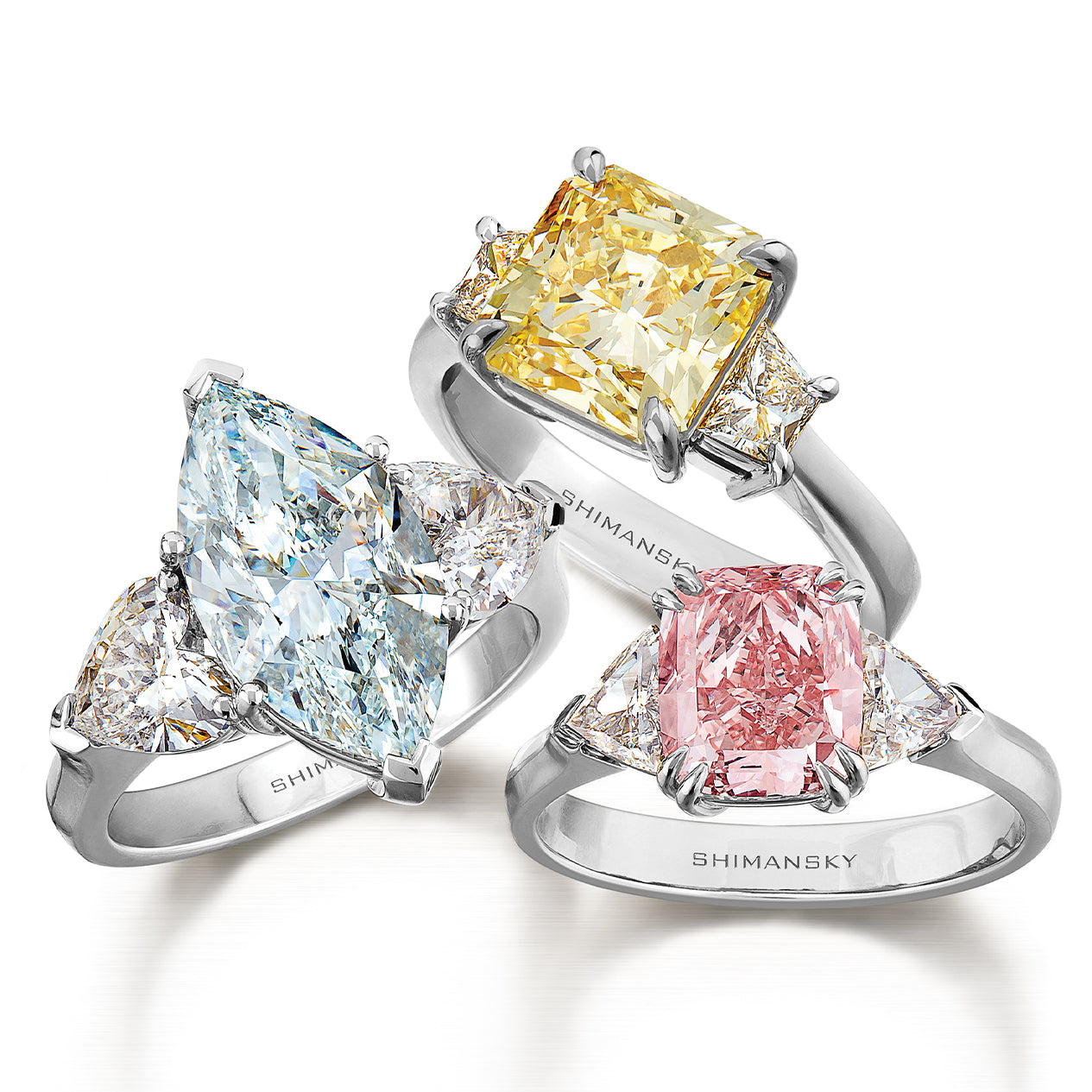 Shimansky Jewellery Various Fancy Coloured Diamond Rings