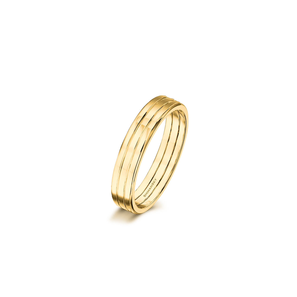 Shimansky 18K Yellow Gold Wedding Band