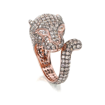 Brown Diamond Panther Ring
