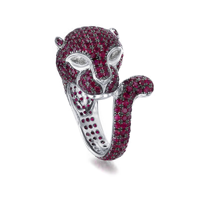 Ruby Panther Ring