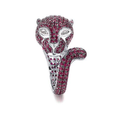 Ruby Panther Ring