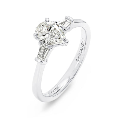 Pear Diamond Dahlia Engagement Ring