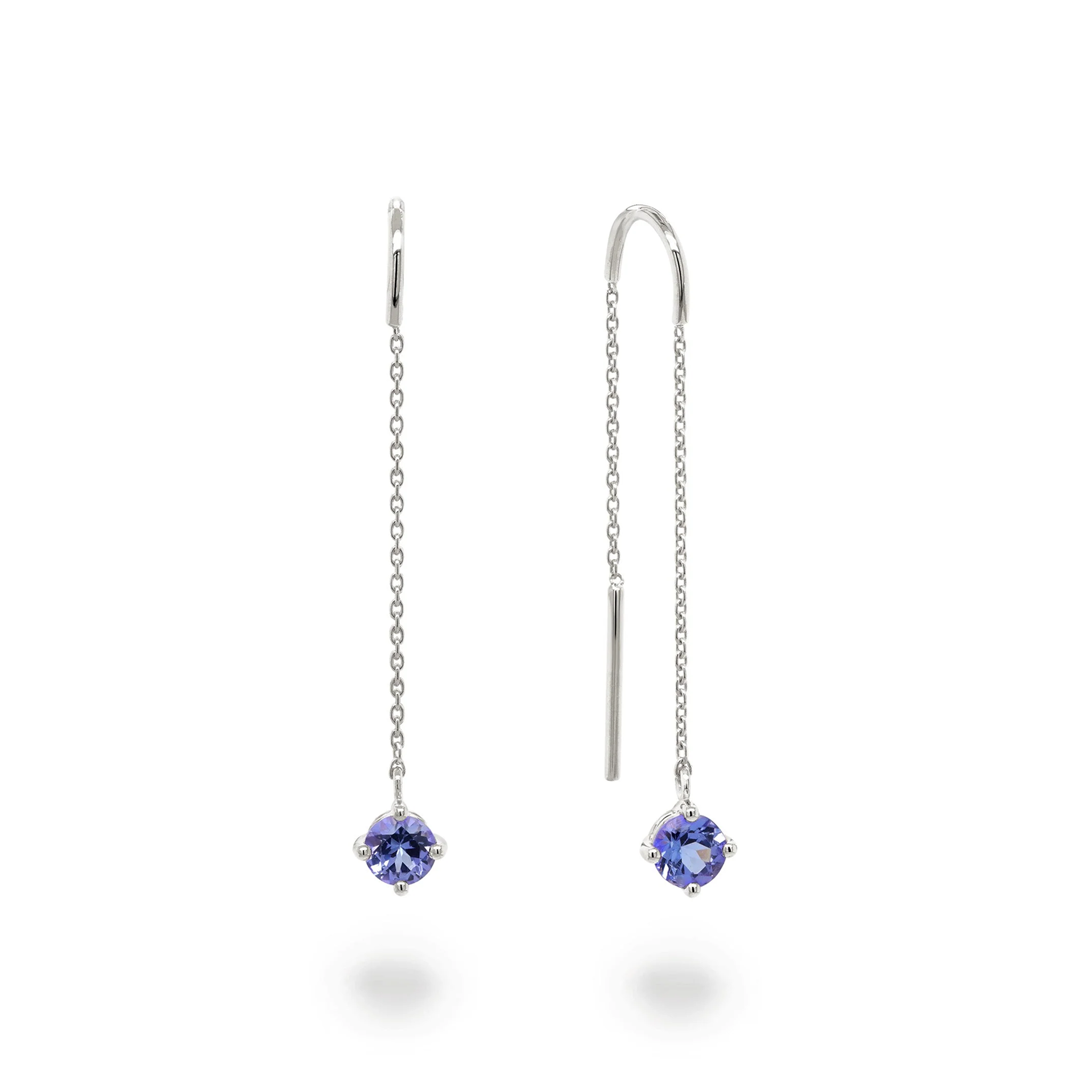 Tanzanite Earrings - 3D View - SHIMANSKY.CO.ZA #Metal_White Gold