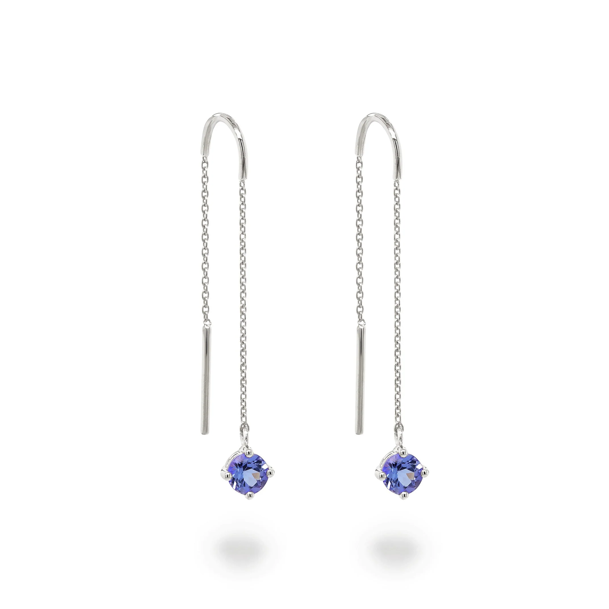 Tanzanite Earrings - 3D View - SHIMANSKY.CO.ZA #Metal_White Gold