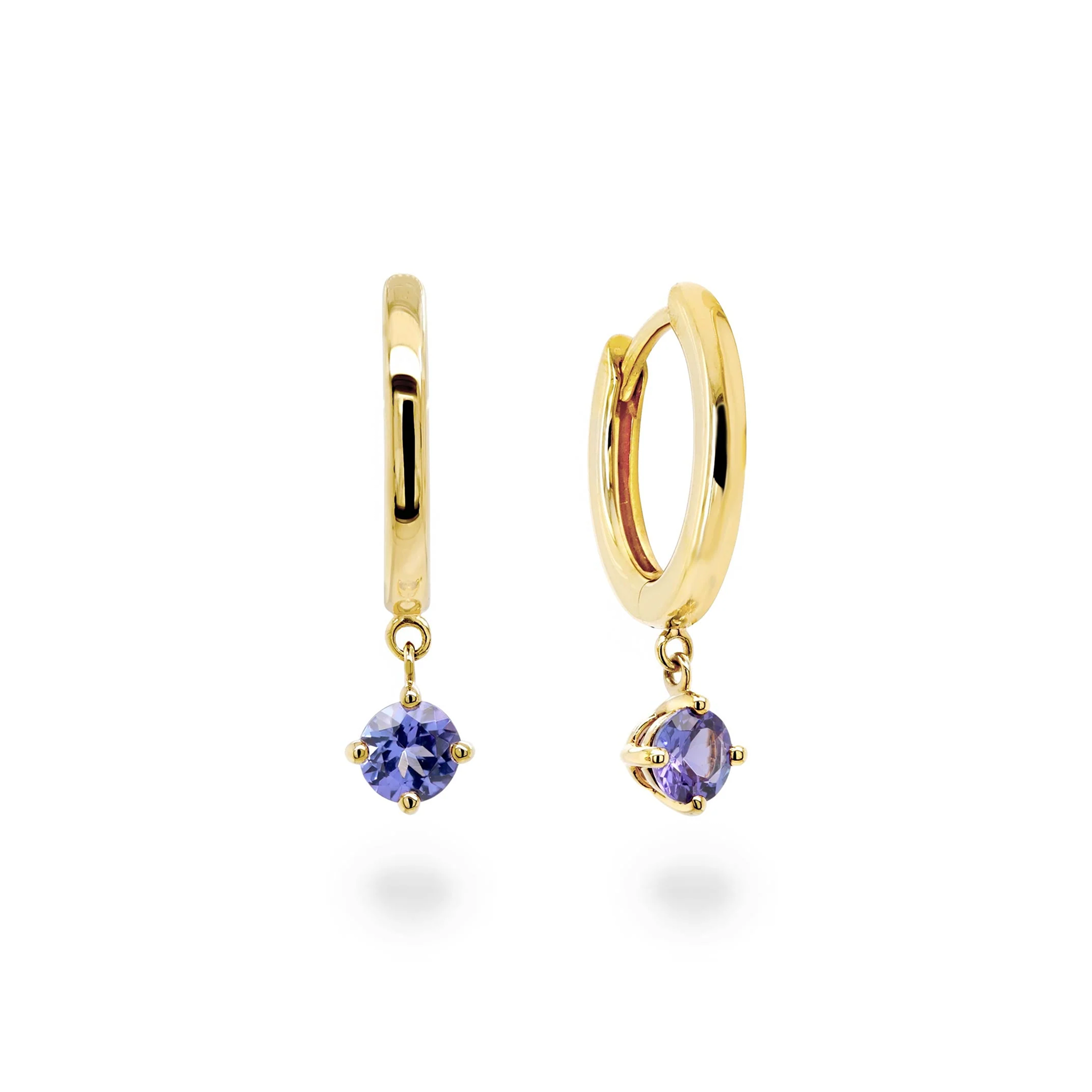 Tanzanite Earrings - 3D View - Shimansky