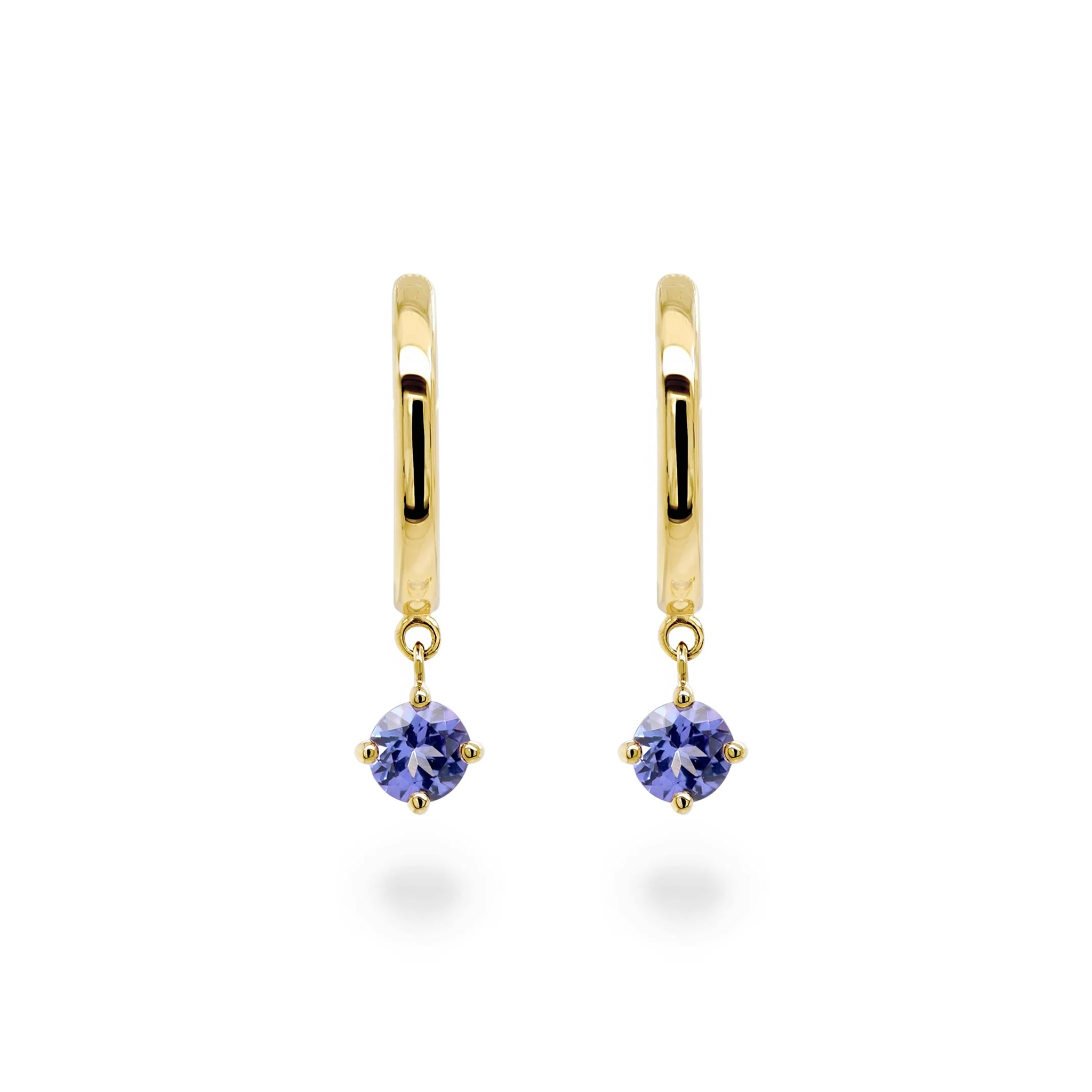 Tanzanite Earrings - Front View - Shimansky