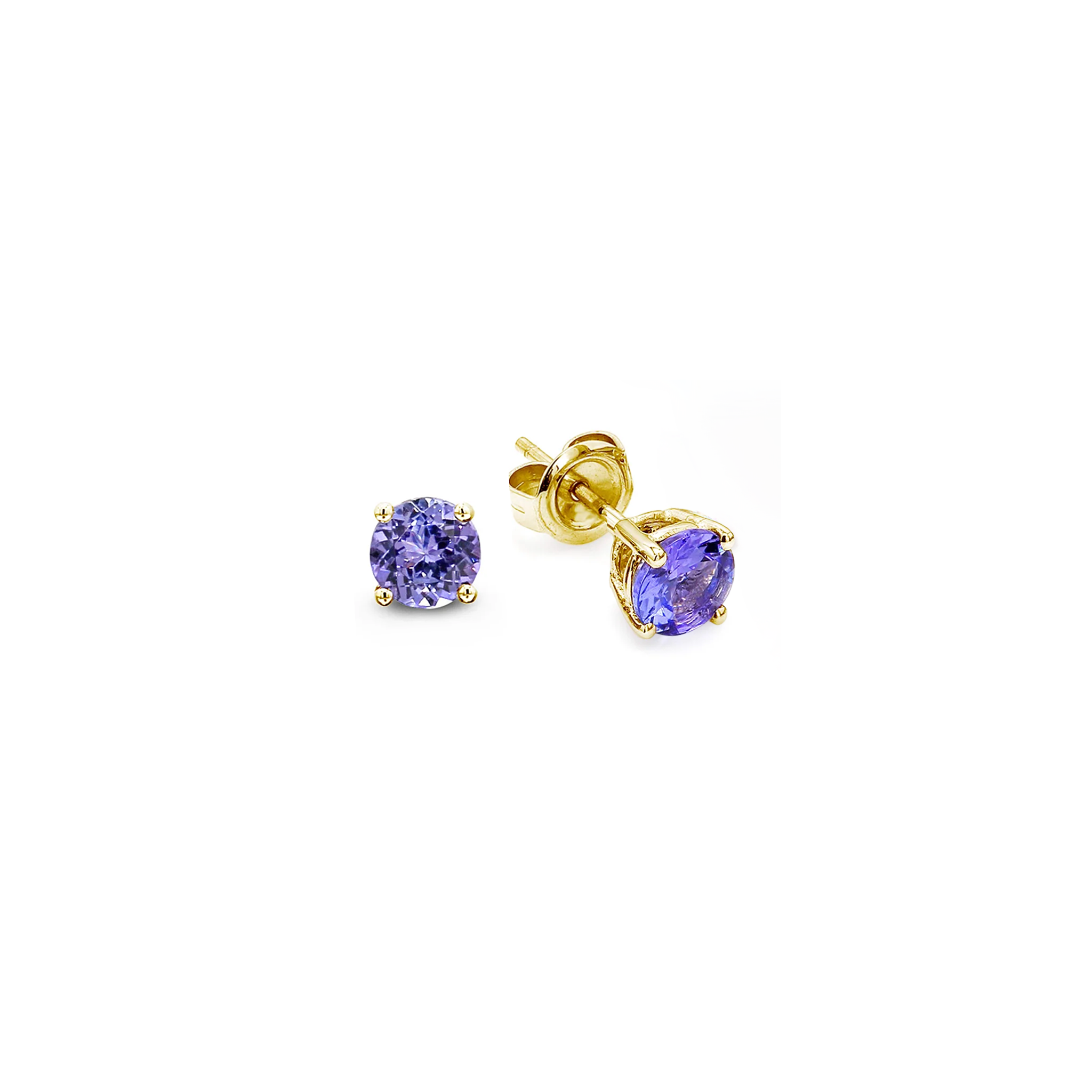 Tanzanite Earrings - 3D View - Shimansky