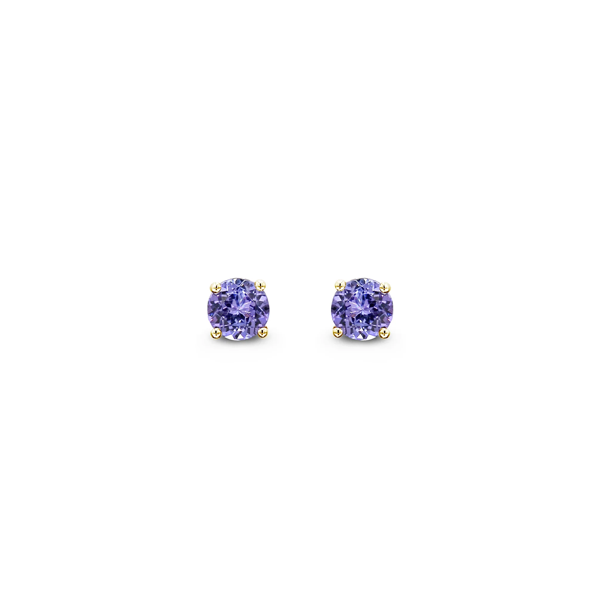 Tanzanite Earrings - Front View - Shimansky