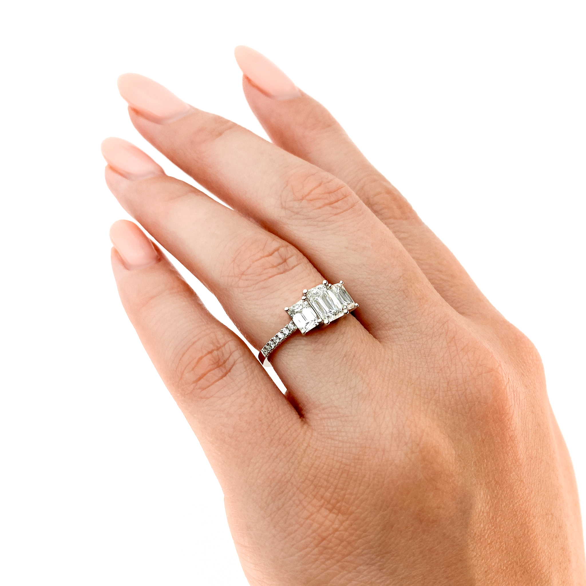 Three Stone Diamond Engagement Ring - SHIMANSKY.CO.ZA