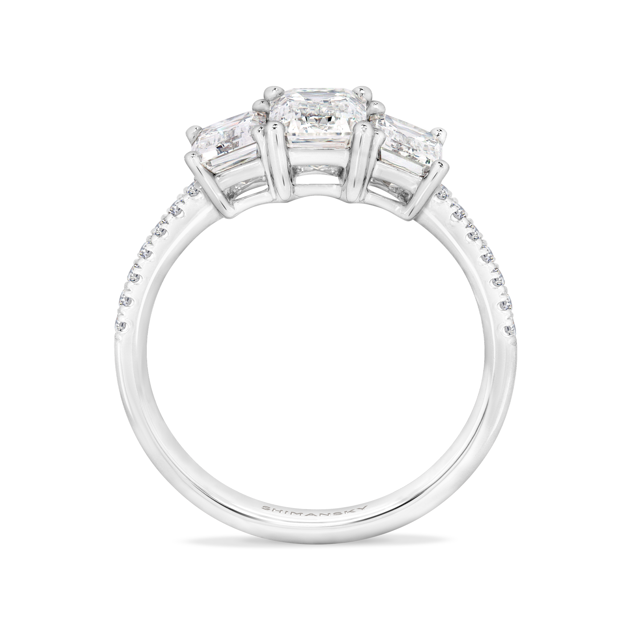 Three Stone Diamond Engagement Ring - SHIMANSKY.CO.ZA