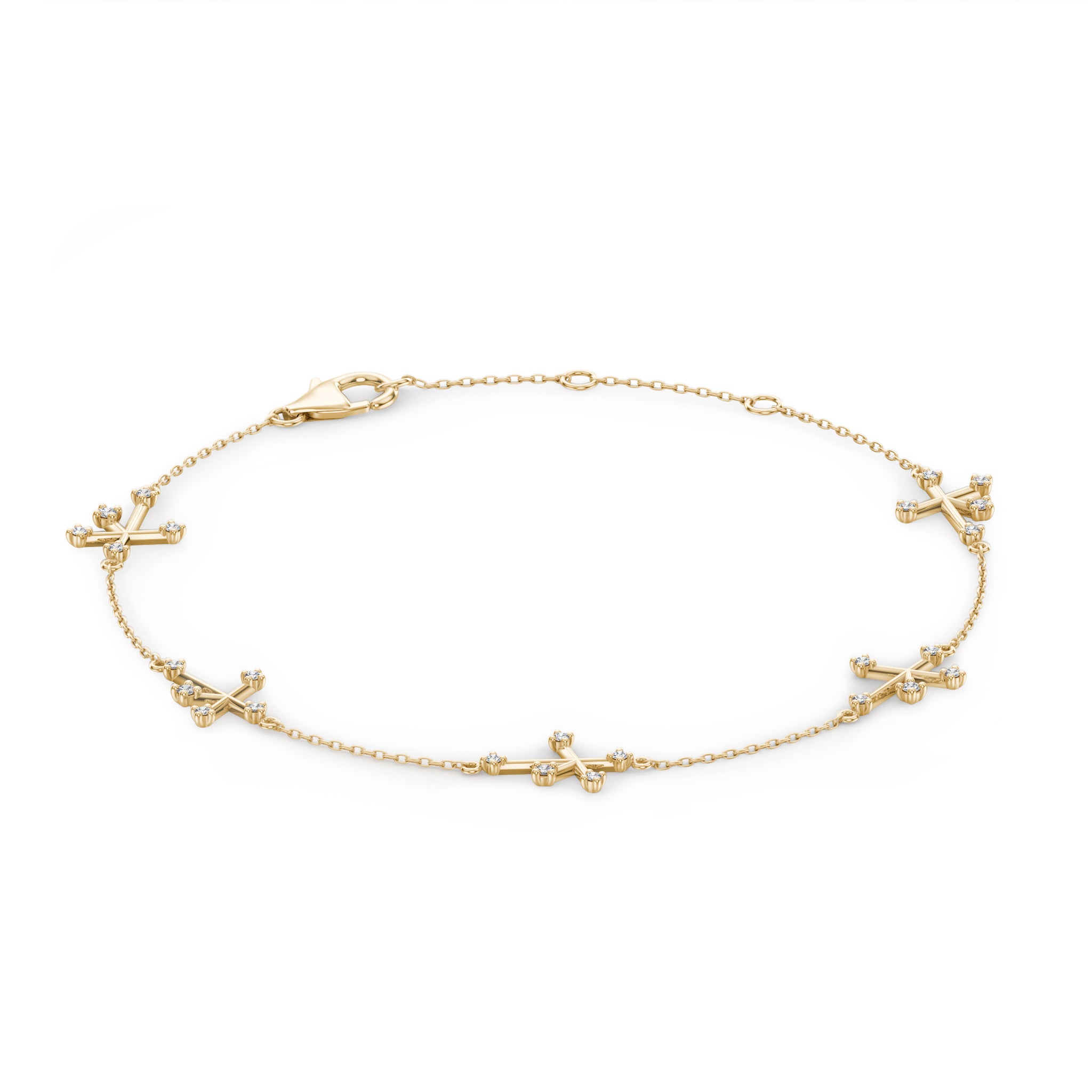 Southern Cross Diamond Station Bracelet | 14K Yellow Gold - SHIMANSKY.CO.ZA