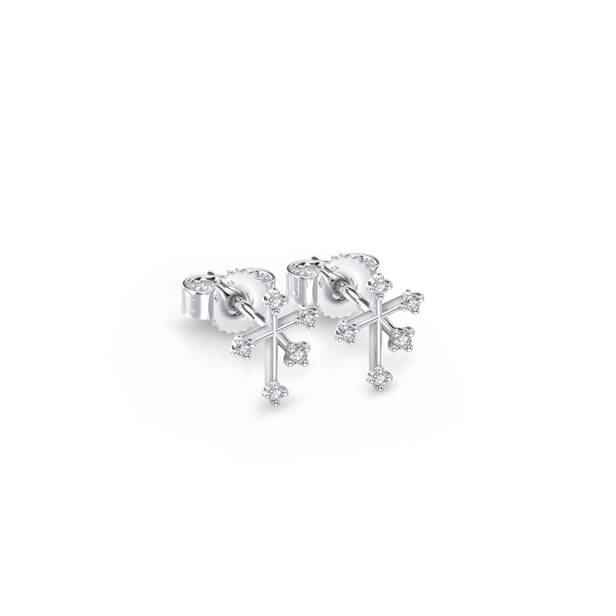 Southern Cross Diamond Stud Earrings | 14K White Gold - SHIMANSKY.CO.ZA